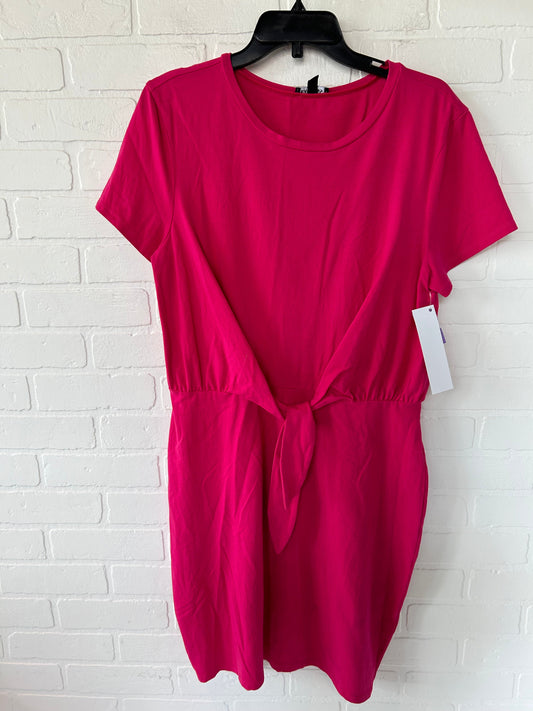 Pink Dress Casual Short Express, Size L