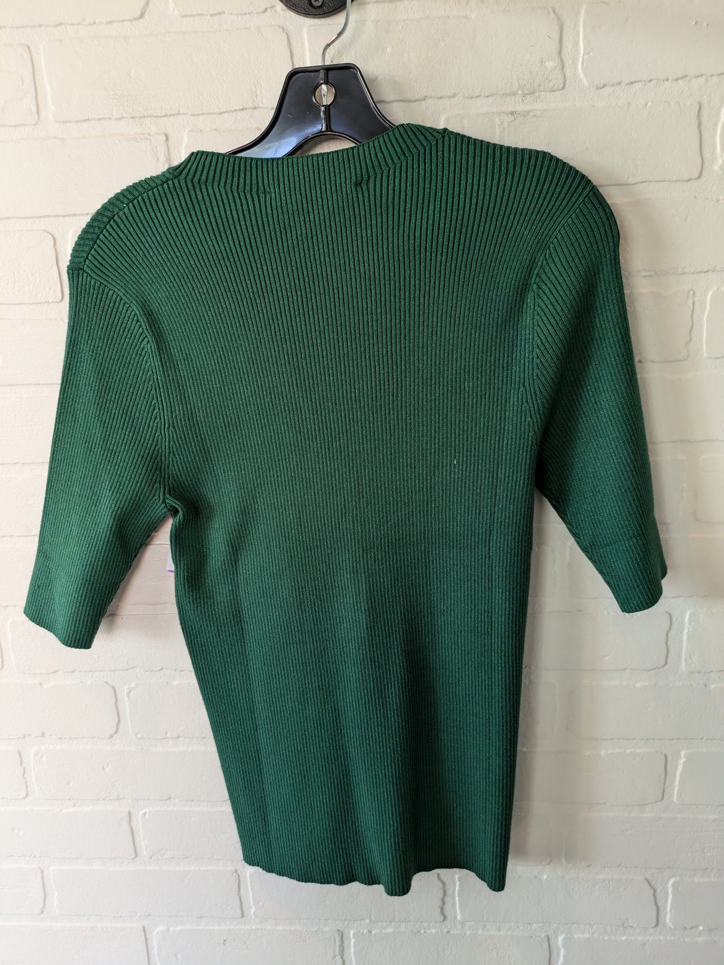 Green Sweater Short Sleeve Loft, Size L