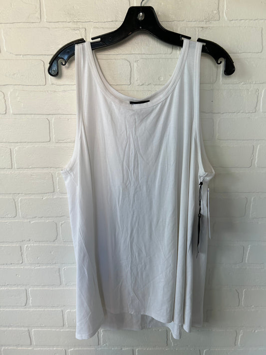 White Top Sleeveless Glamour, Size Xl