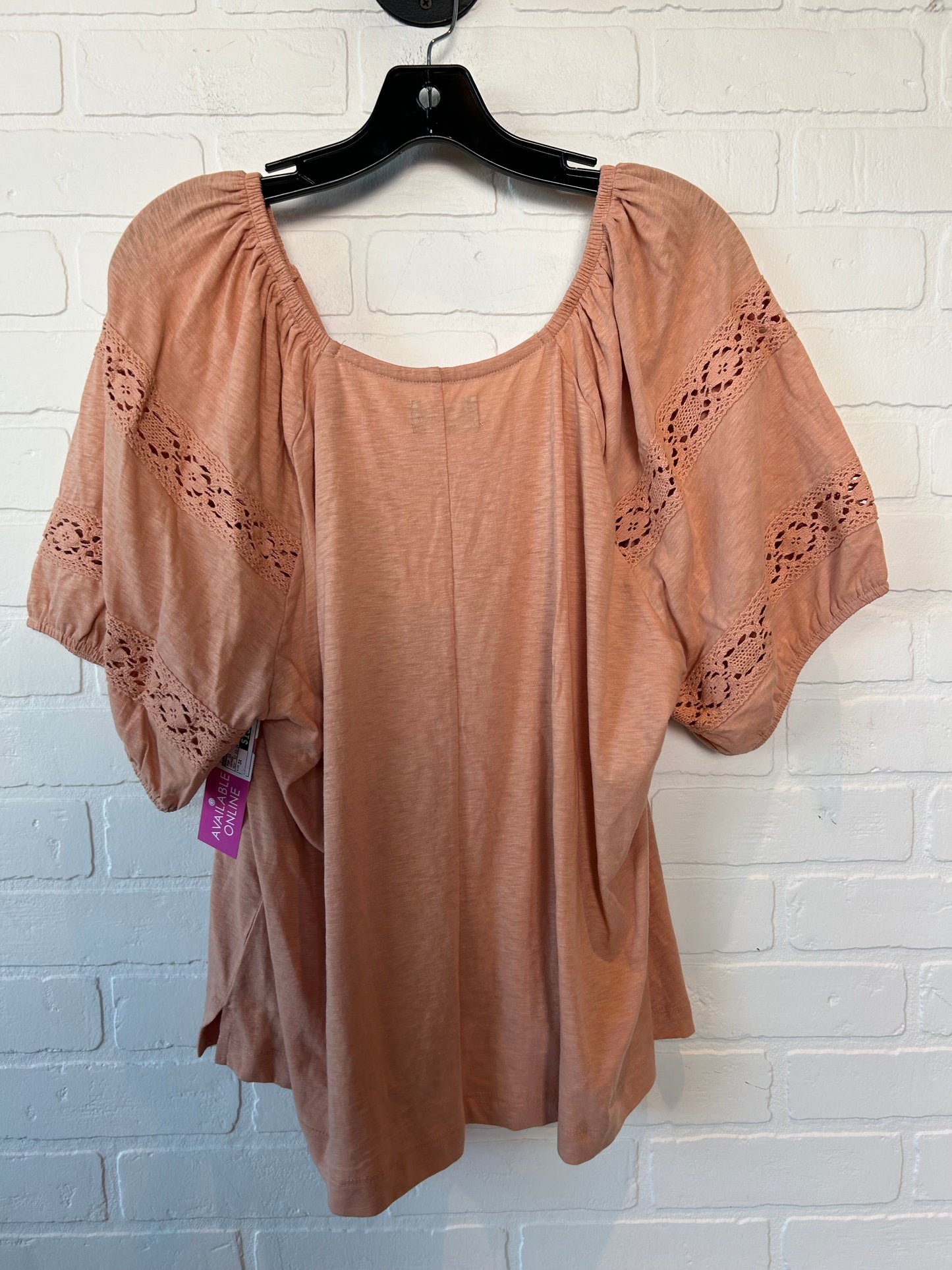 Orange Top Short Sleeve Lane Bryant, Size 3x