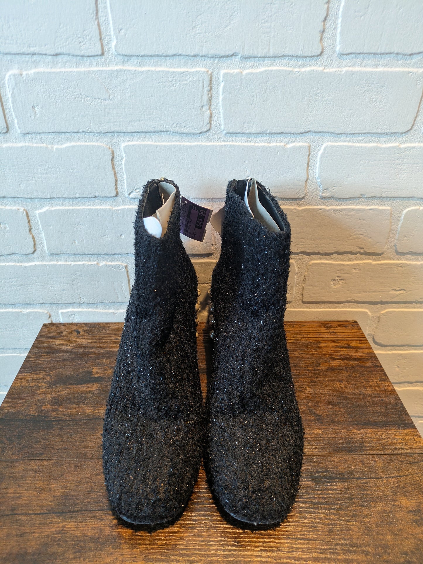 Black Boots Ankle Heels Stuart Weitzman, Size 9.5