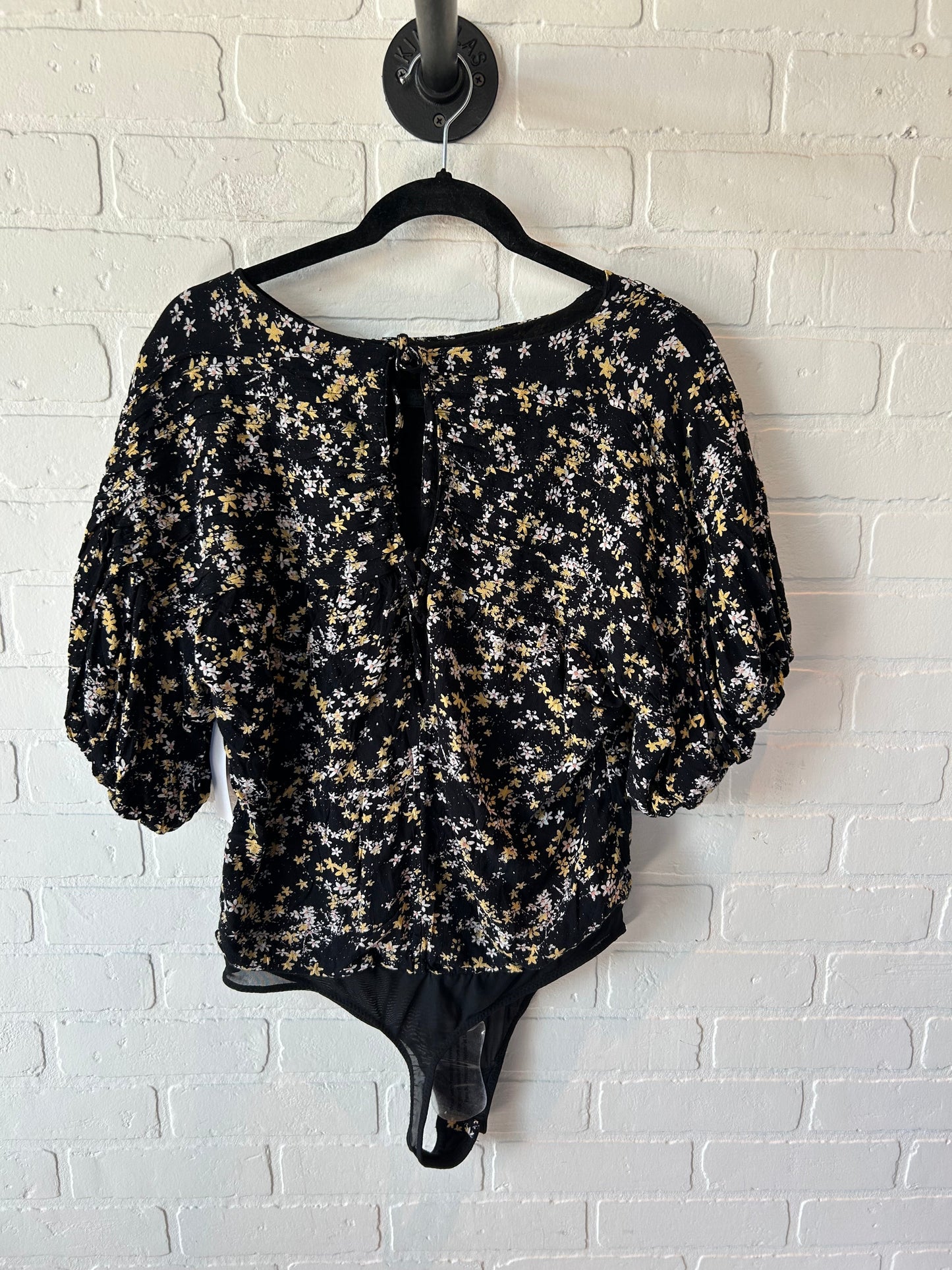 Bodysuit By Free People In Black & Yellow, Size: M