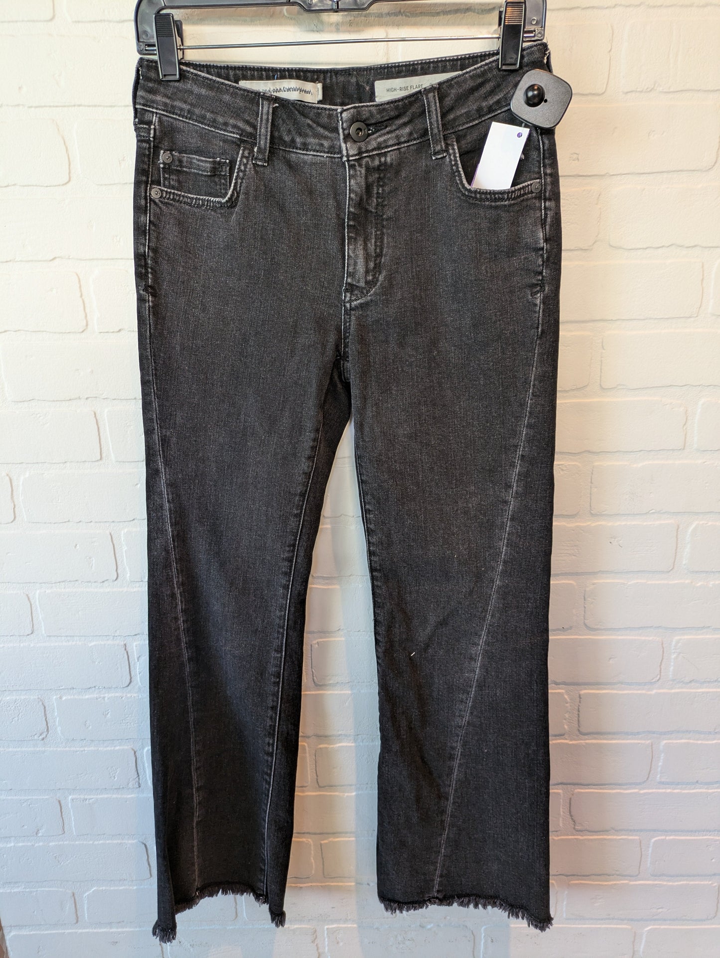 Black Denim Jeans Flared Pilcro, Size 2
