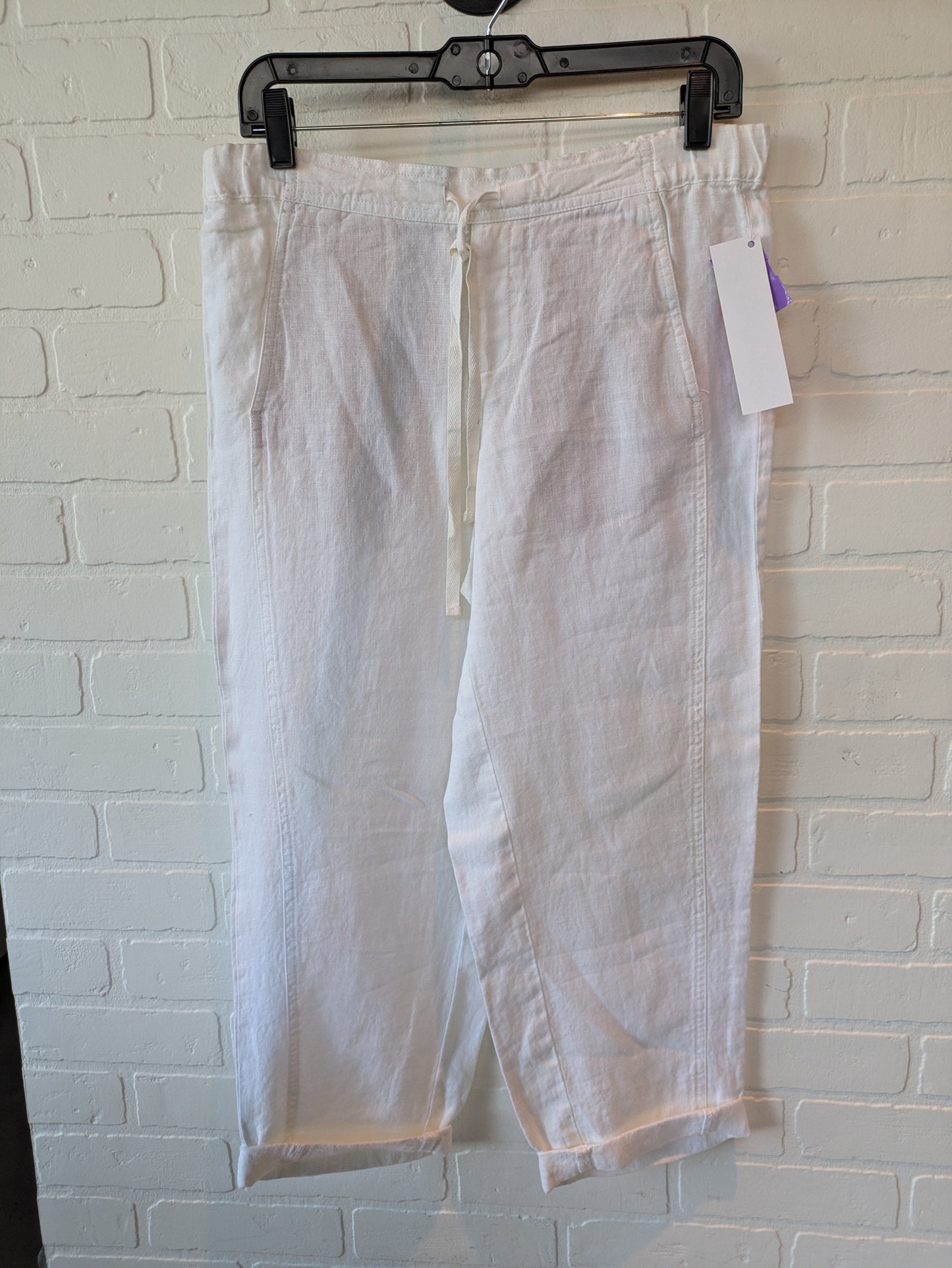 White Pants Linen J. Jill, Size 4