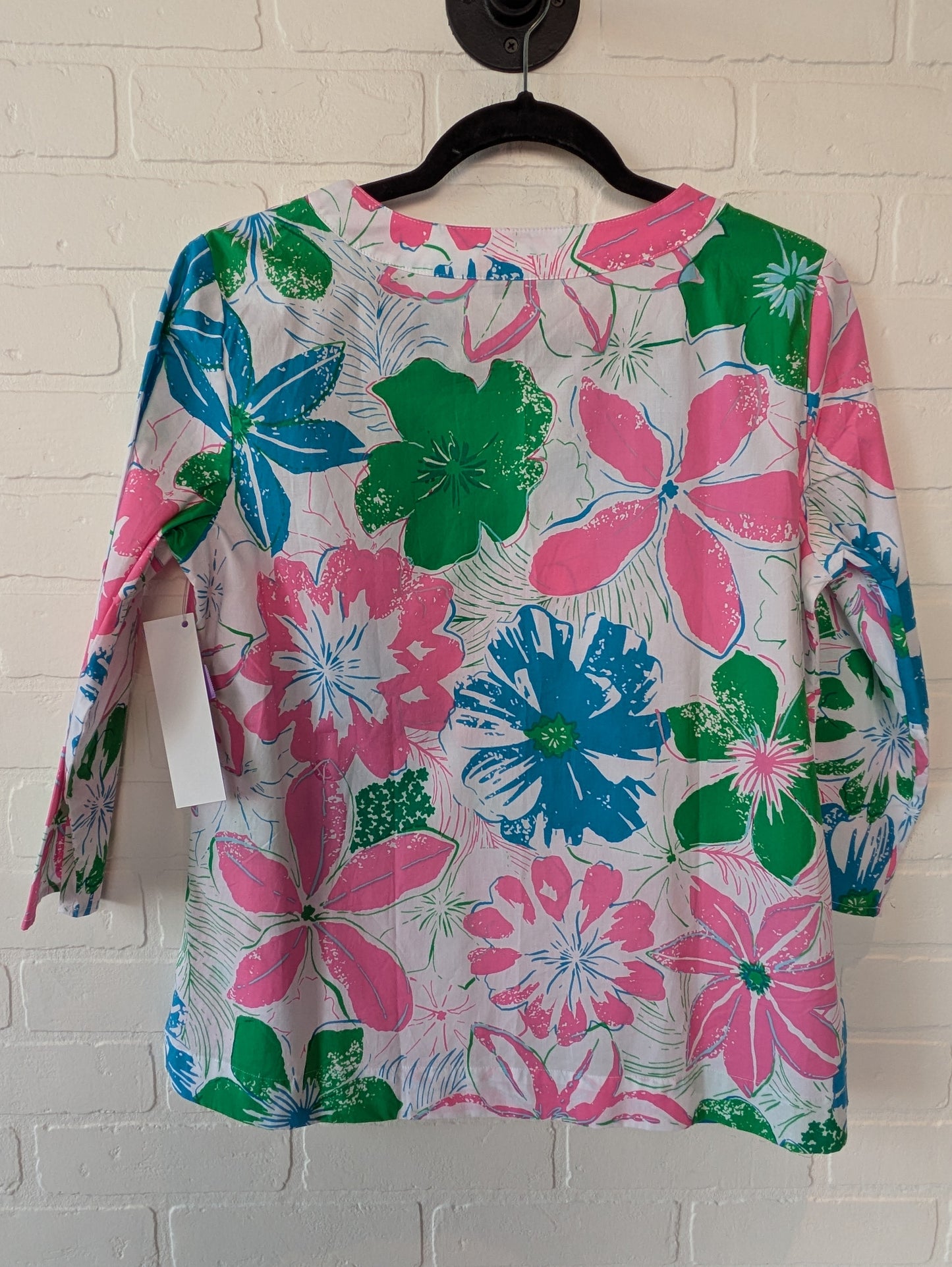Blue & Green Top 3/4 Sleeve Talbots, Size M