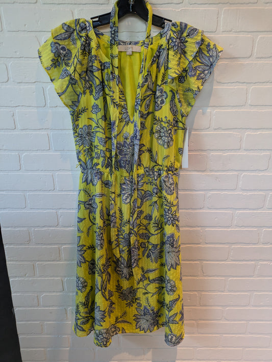 Yellow Dress Casual Midi Loft, Size S