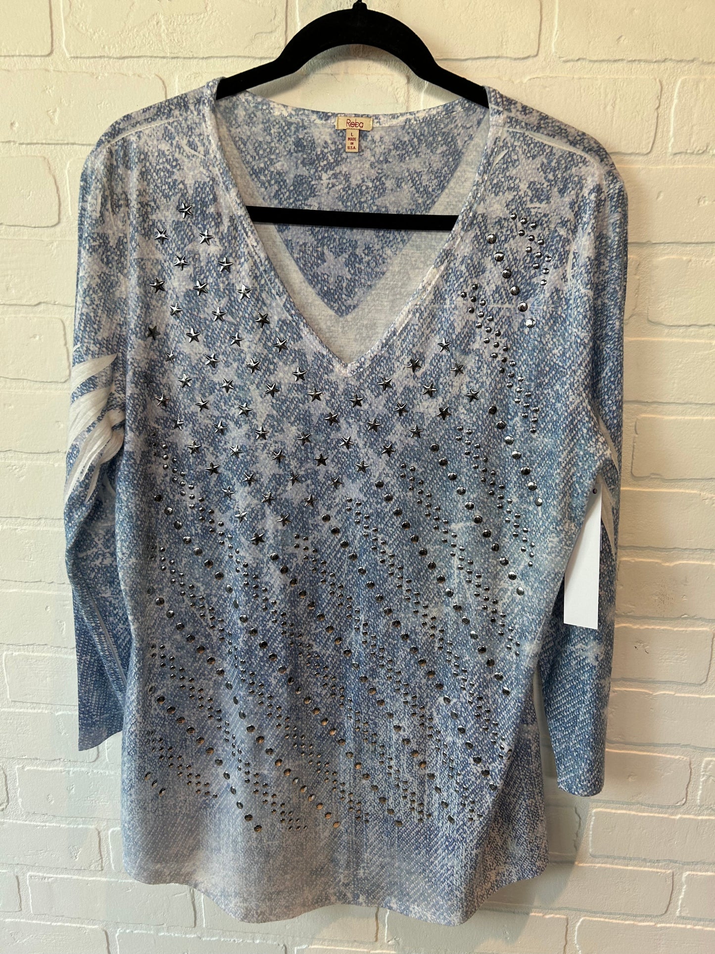 Blue Top Long Sleeve Reba, Size L