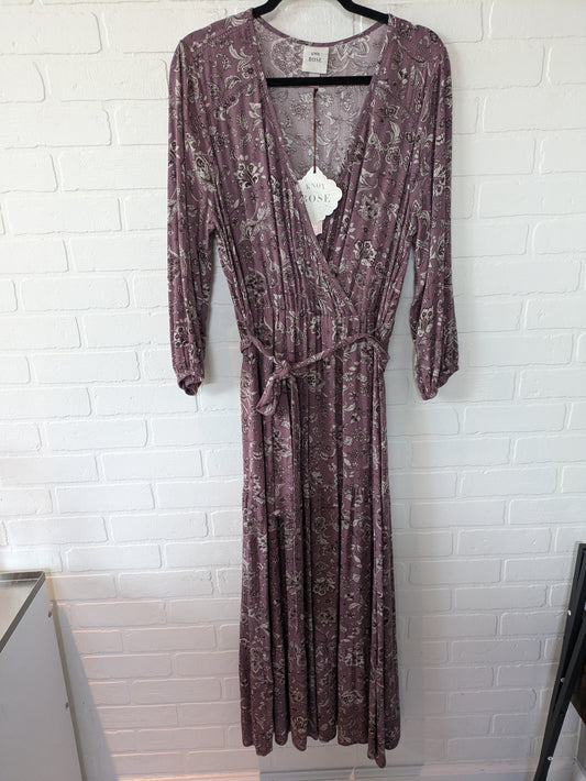 Purple Dress Casual Maxi Knox Rose, Size L