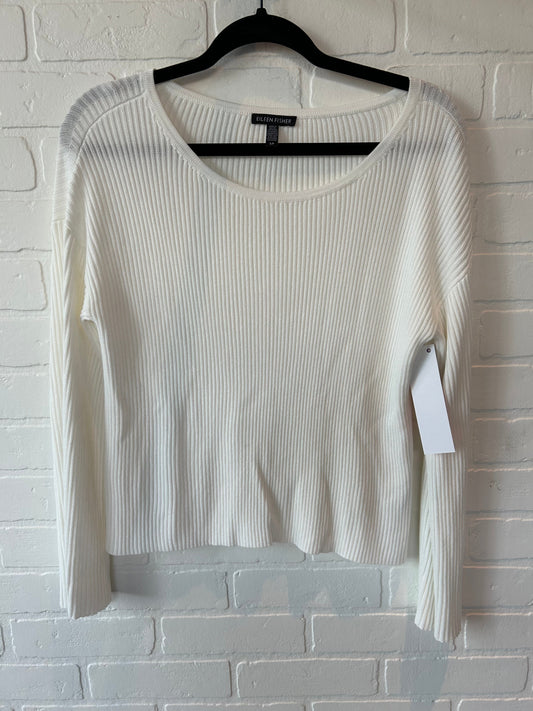 White Top Long Sleeve Eileen Fisher, Size S