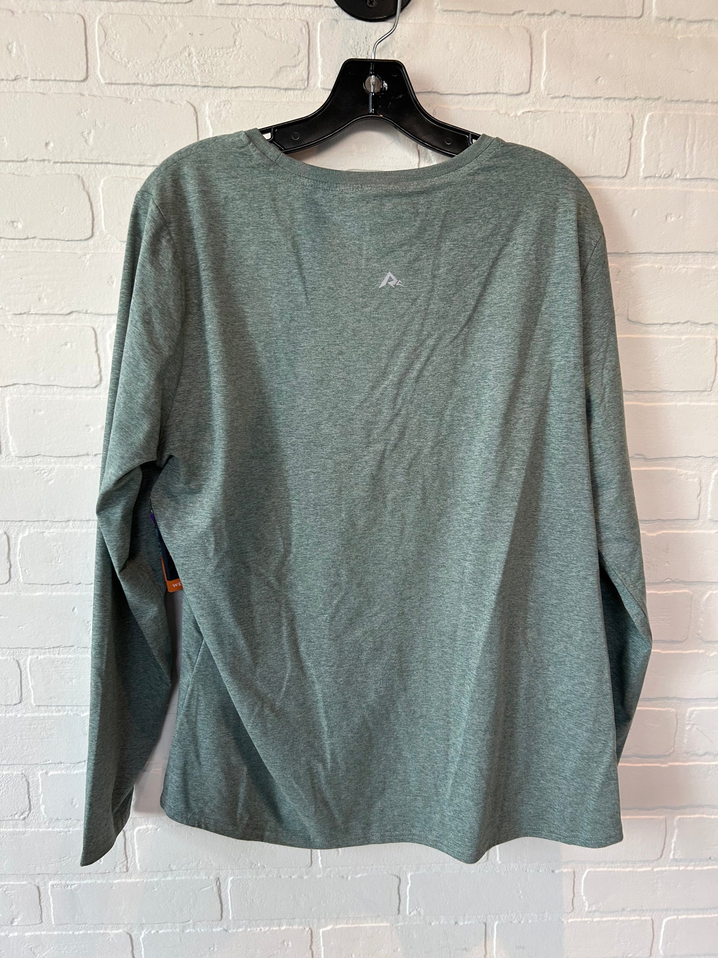 Green Athletic Top Long Sleeve Crewneck Cmc, Size Xl