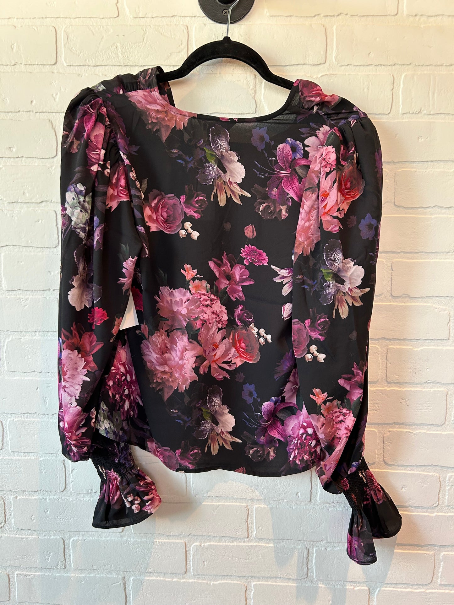 Black & Pink Top Long Sleeve Express, Size Xs