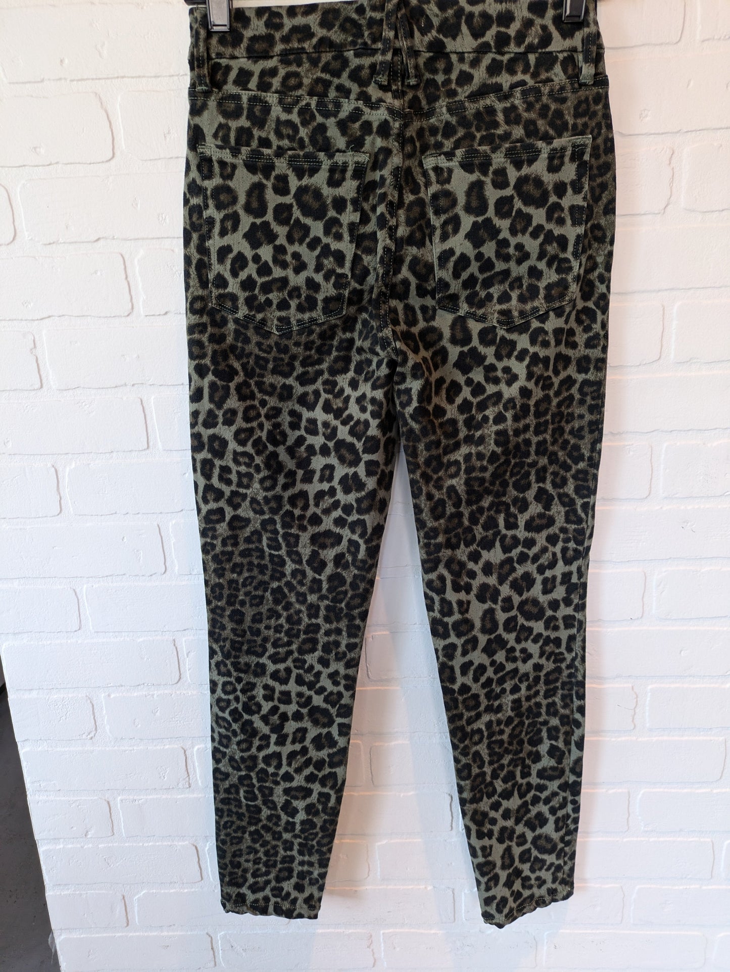 Animal Print Pants Cropped Good American, Size 4