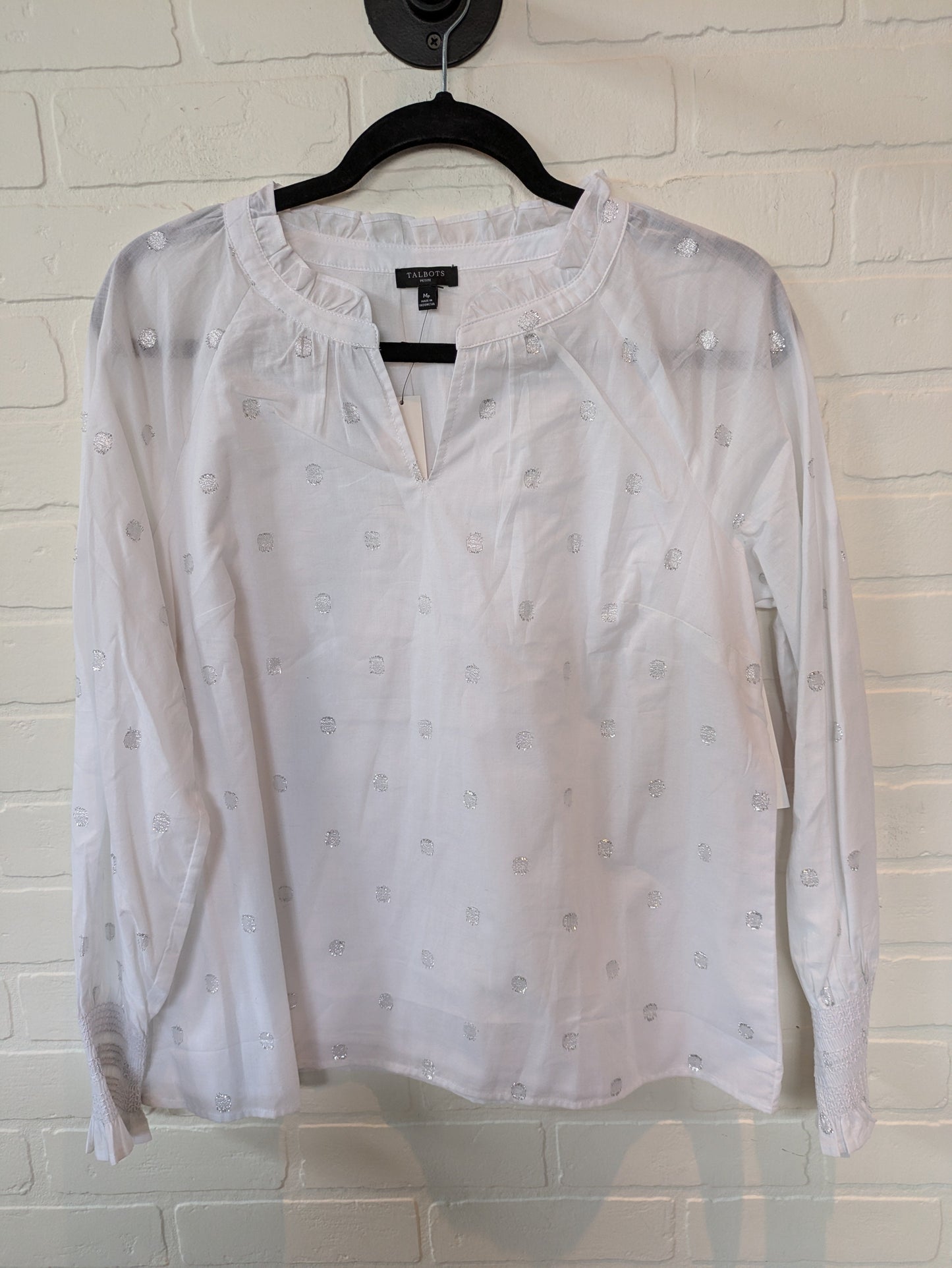 White Top Long Sleeve Talbots, Size M