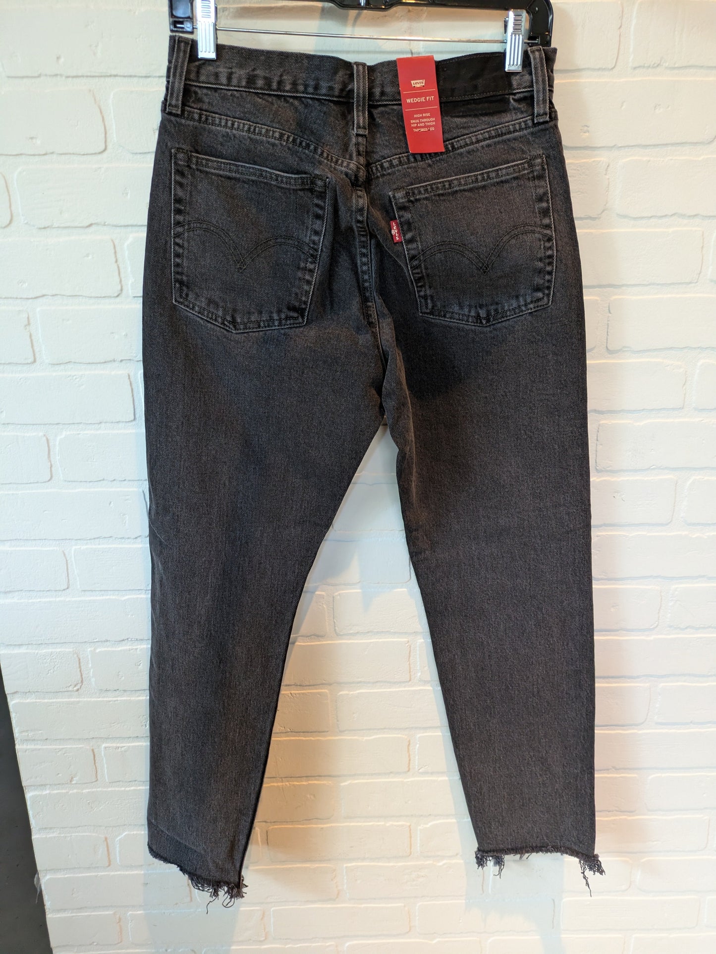 Black Denim Jeans Wide Leg Levis, Size 6