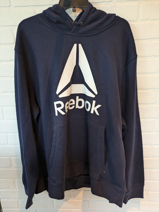 Blue Athletic Sweatshirt Hoodie Reebok, Size 3x