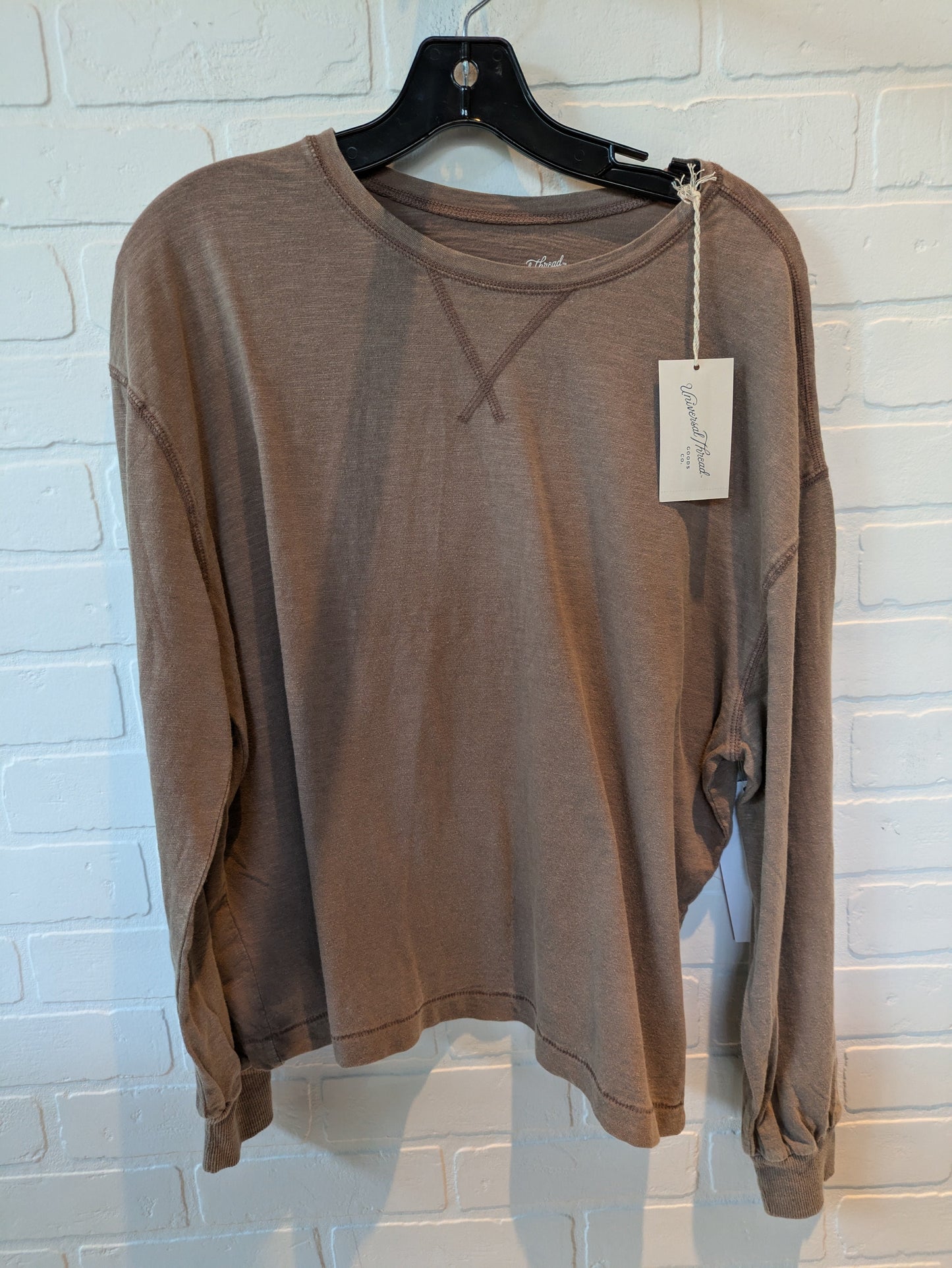 Tan Top Long Sleeve Universal Thread, Size L