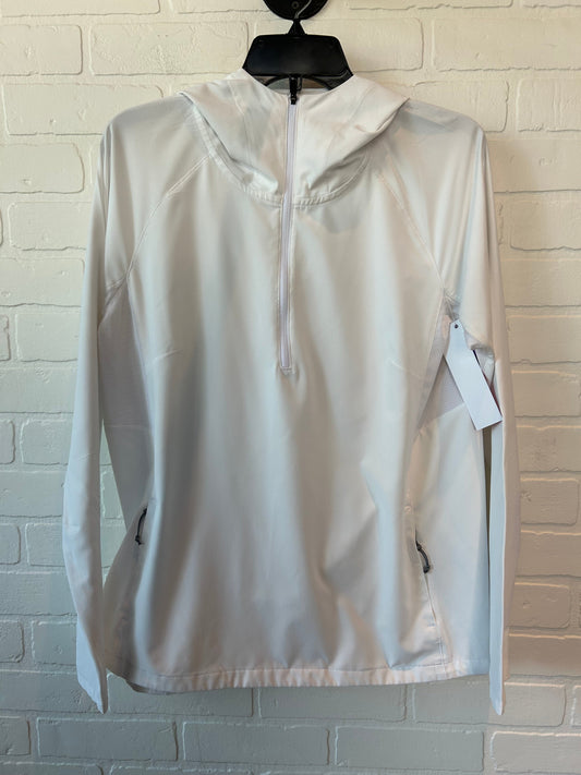 White Athletic Top Long Sleeve Hoodie Kuhl, Size L