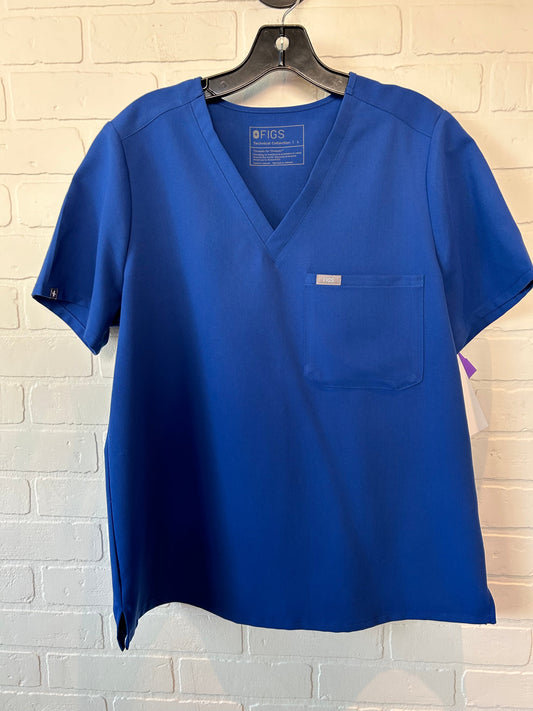 Blue Top Short Sleeve FIGS, Size L