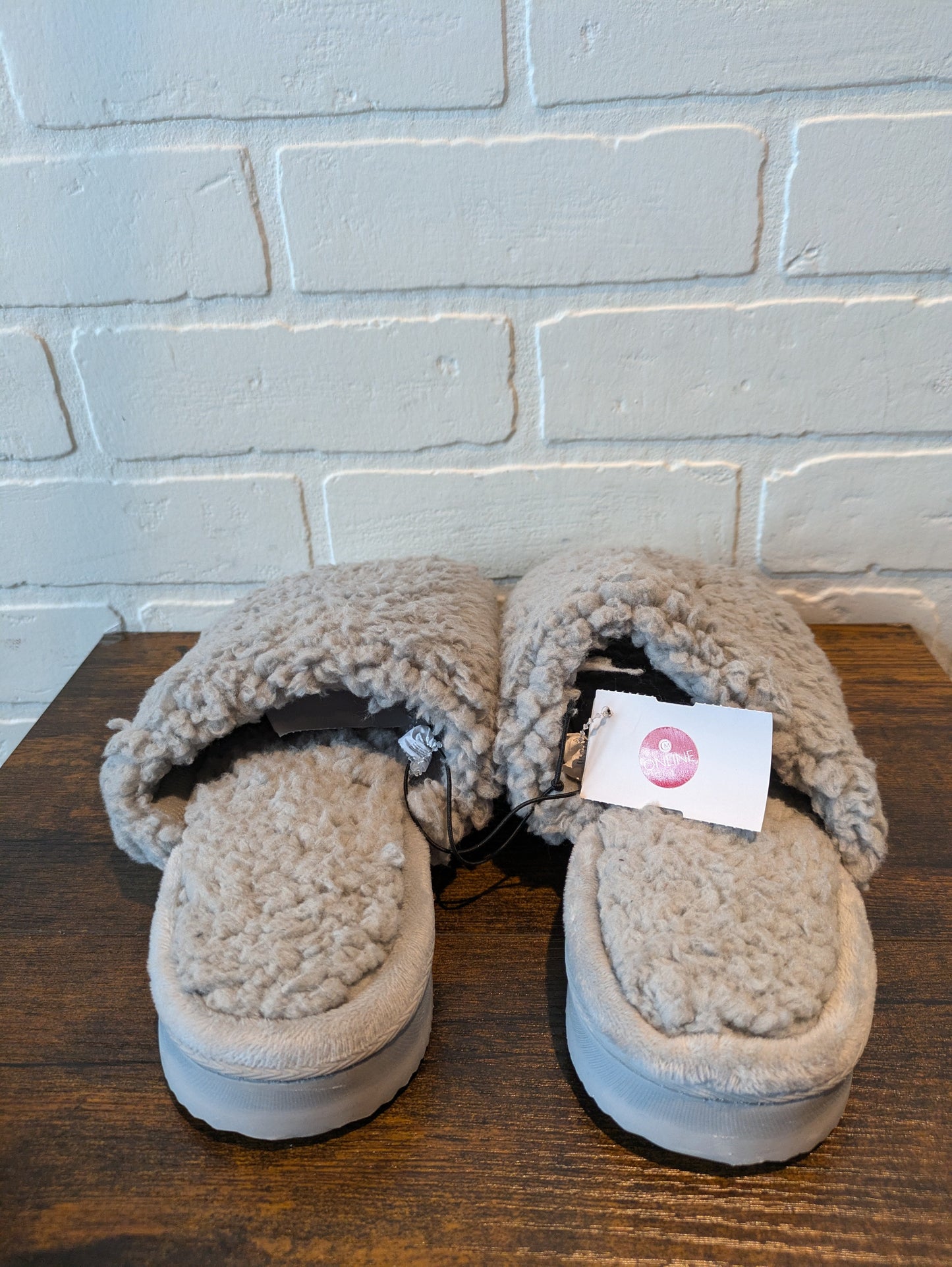 Grey Slippers Size 9