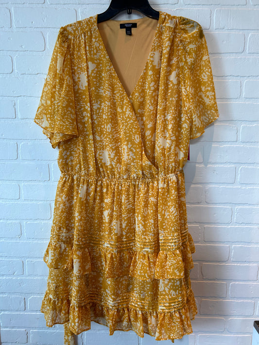 Yellow Dress Casual Short Simply Vera, Size Xxl