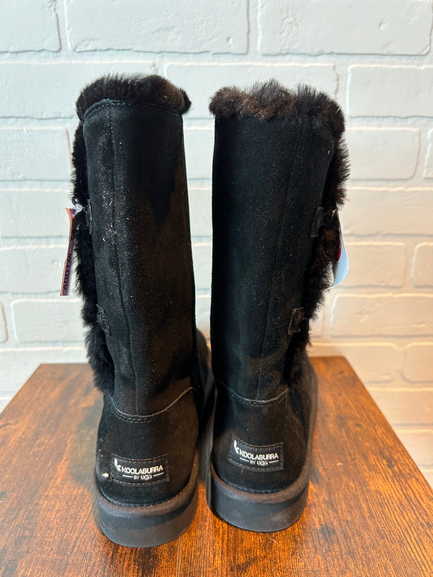Black Boots Mid-calf Flats Koolaburra By Ugg, Size 9