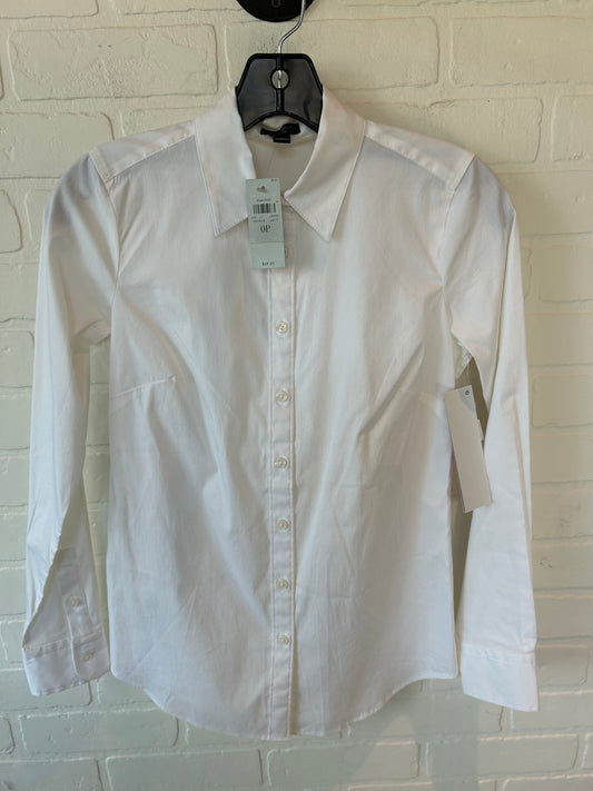 White Top Long Sleeve Ann Taylor, Size Xs