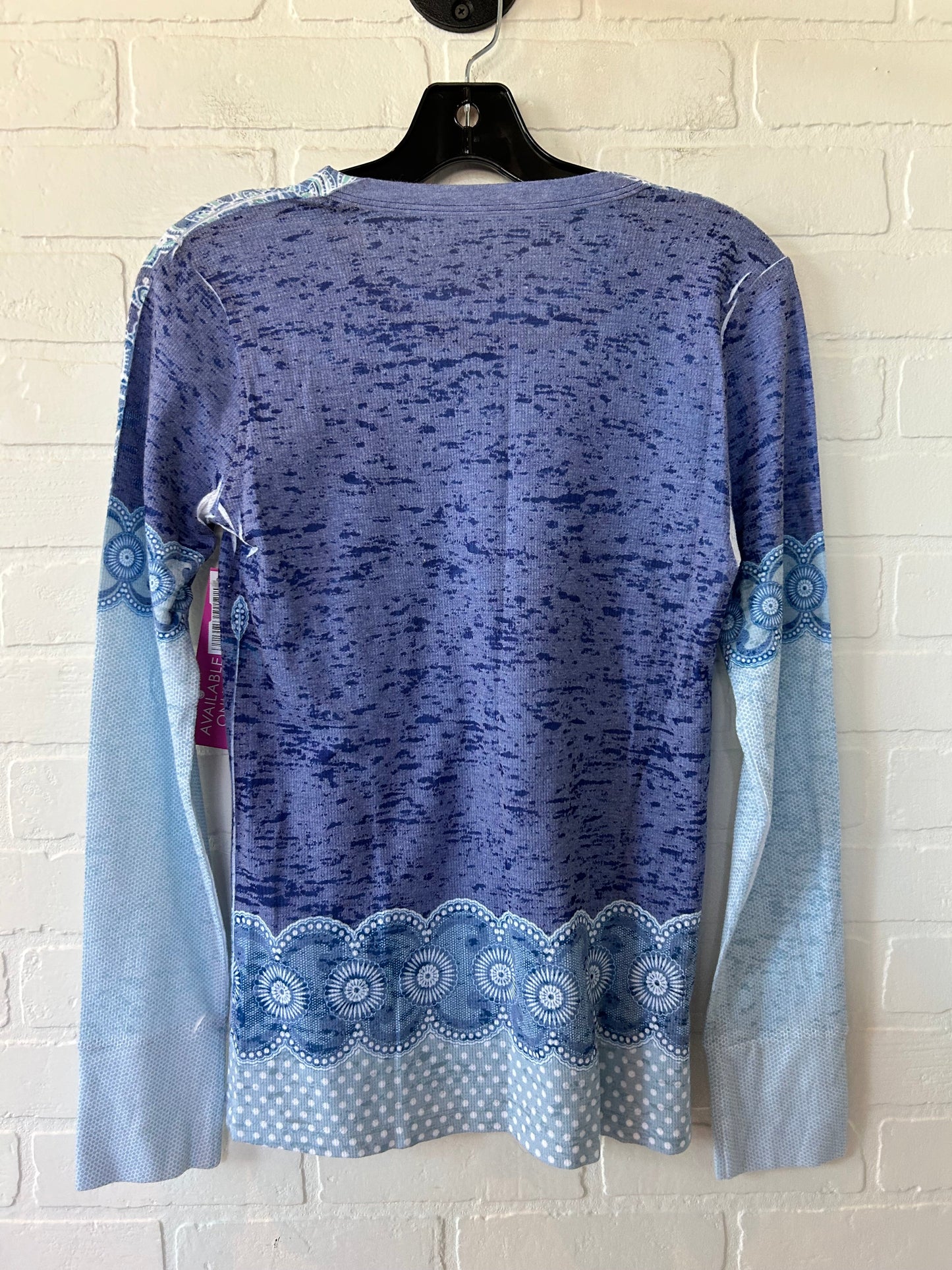 Blue & Purple Top Long Sleeve Clothes Mentor, Size S