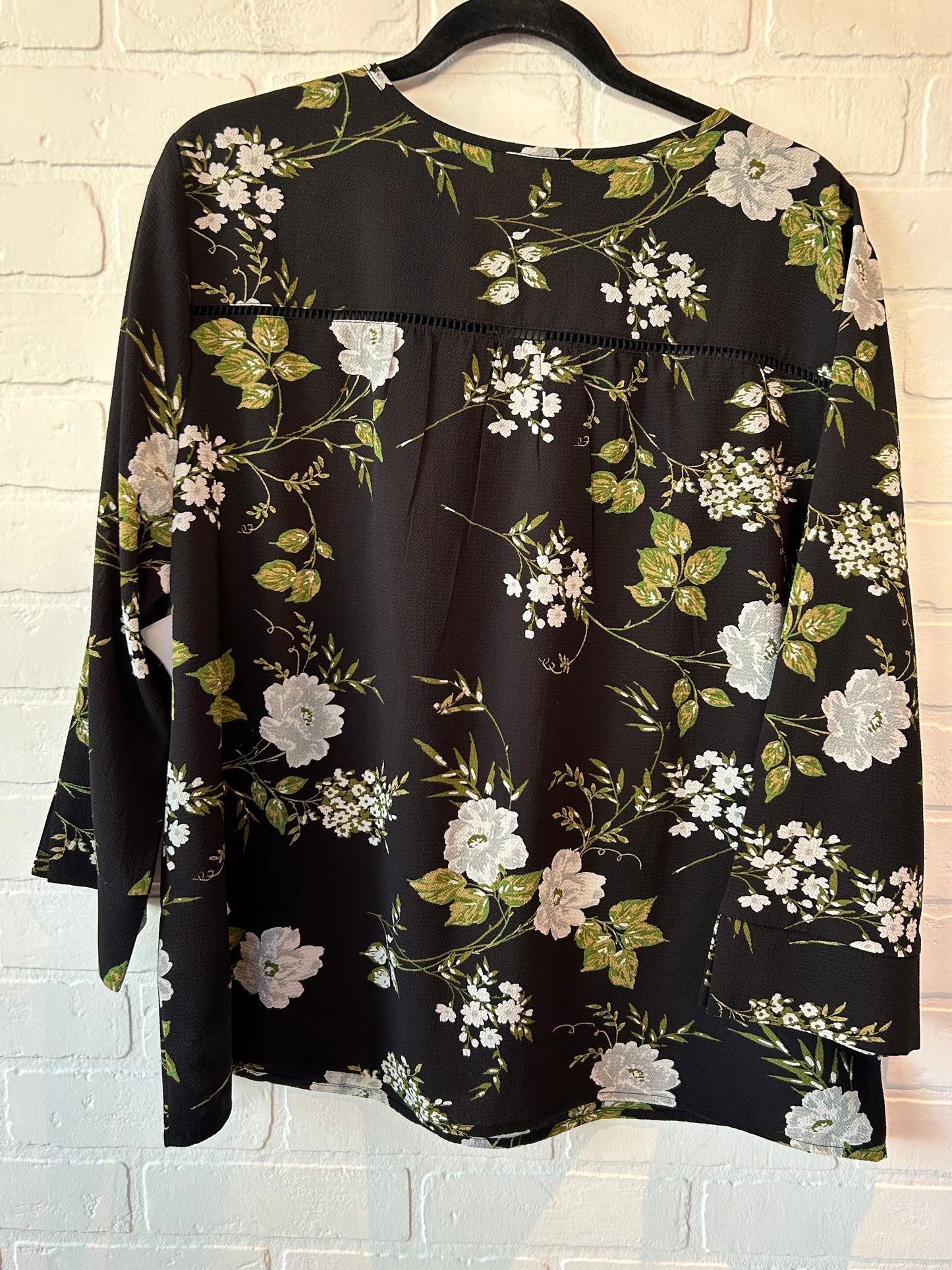 Black & Green Top Long Sleeve Fever, Size Xl