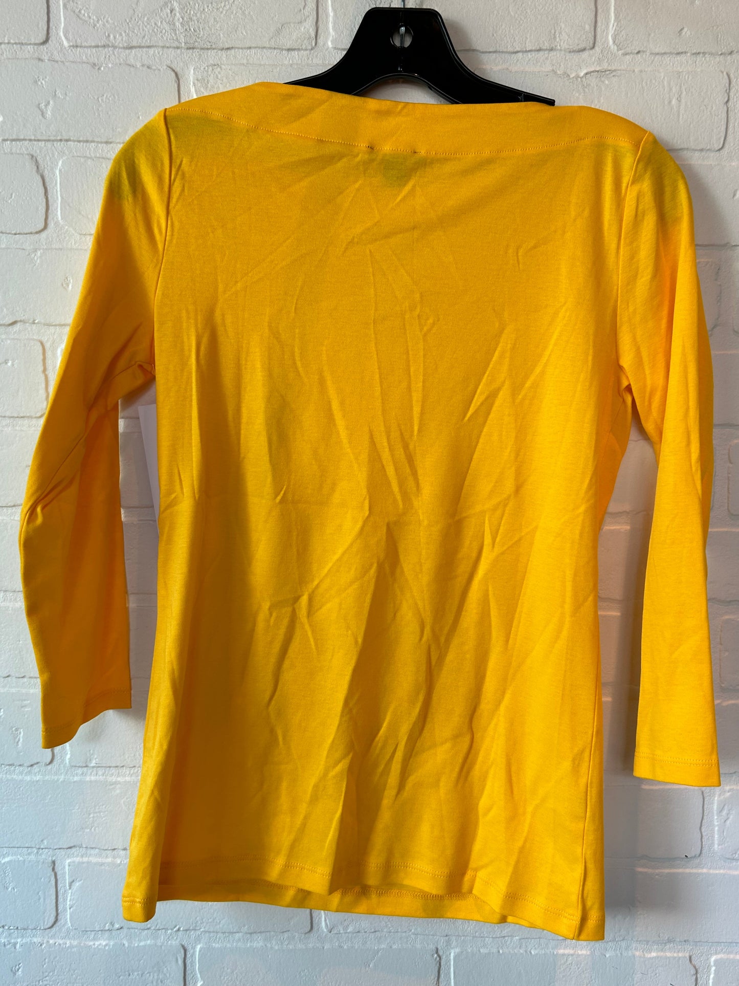 Yellow Top Long Sleeve Basic Ann Taylor, Size Xs