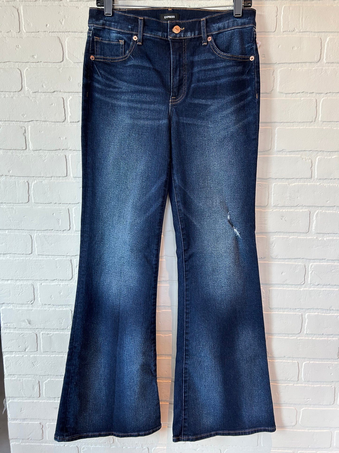 Blue Denim Jeans Flared Express, Size 6