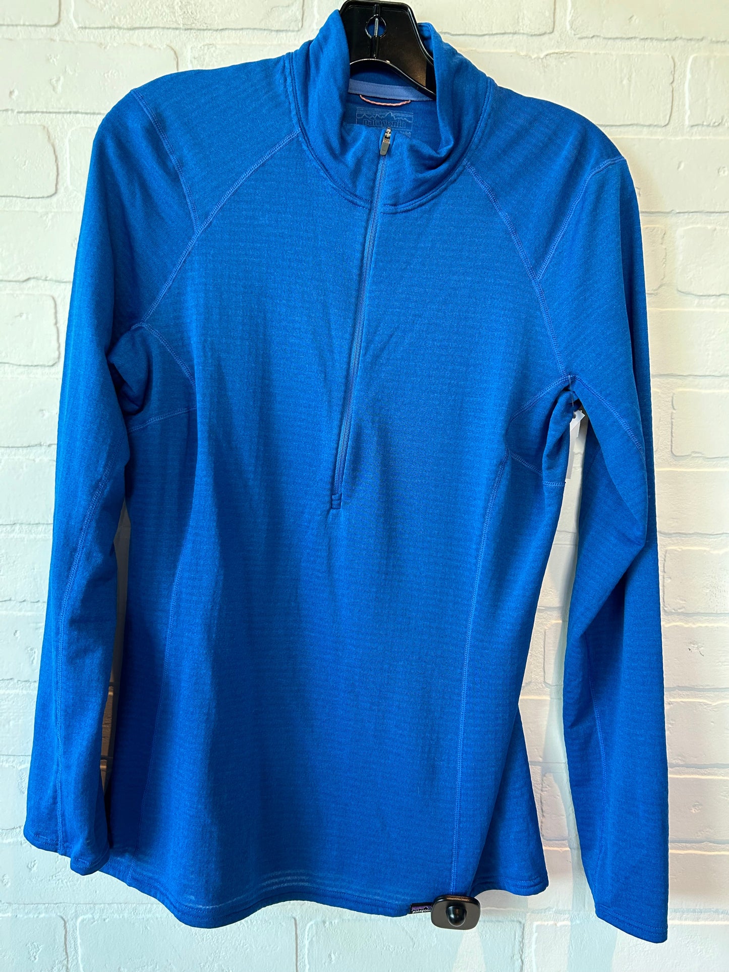 Blue Athletic Top Long Sleeve Collar Patagonia, Size M