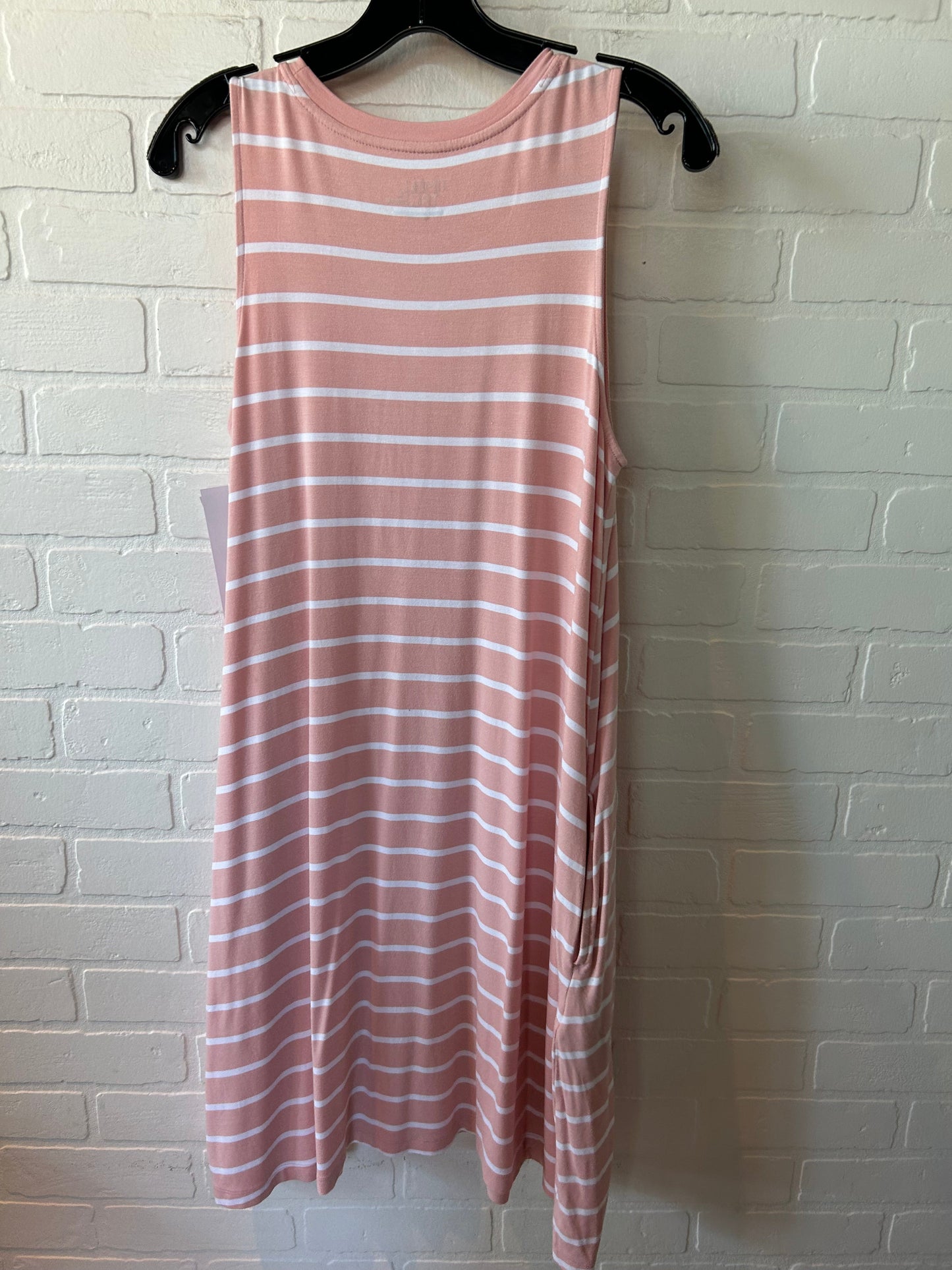 Pink & White Dress Casual Short Time And Tru, Size L