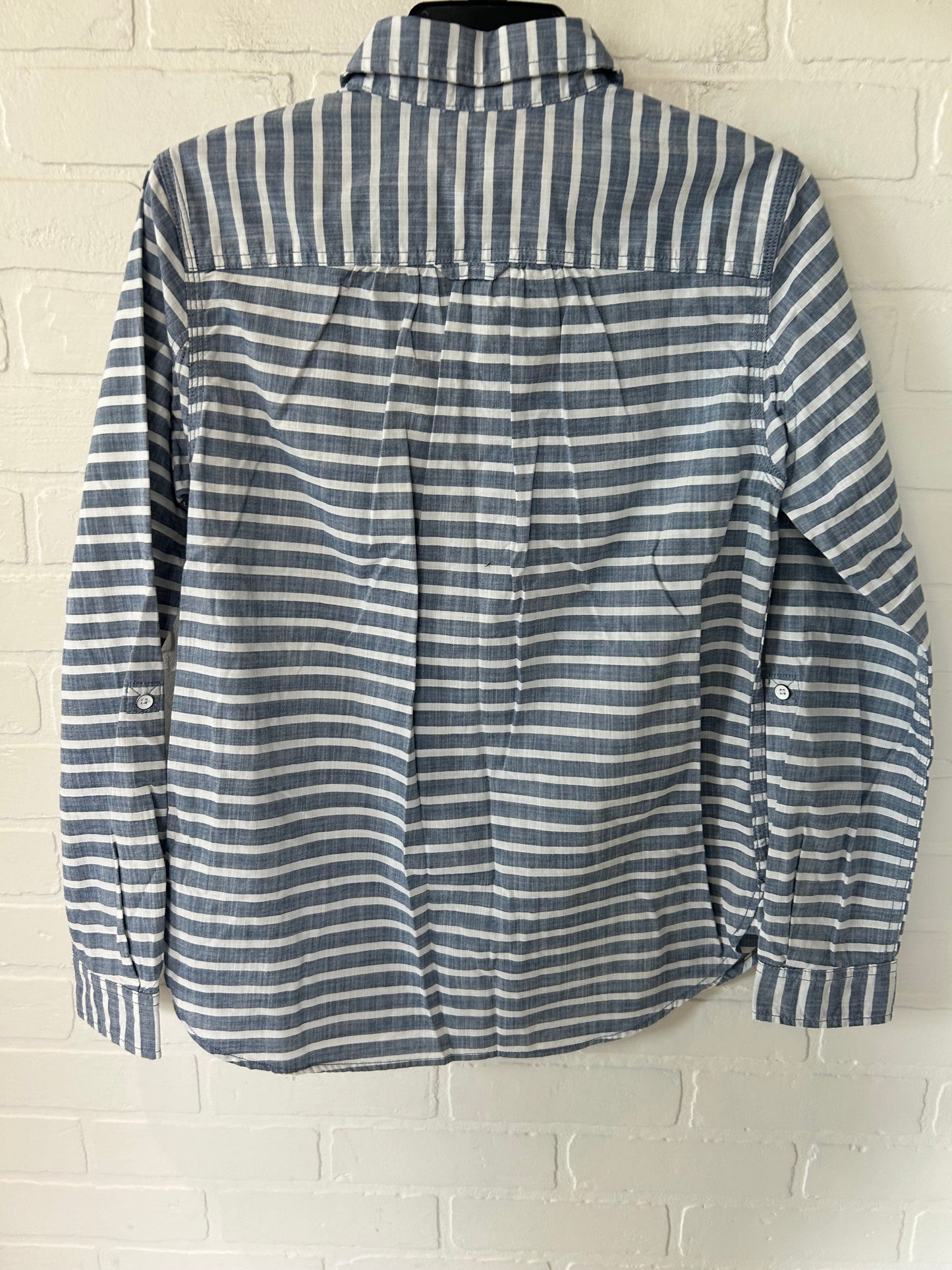Blue & White Top Long Sleeve Duluth Trading, Size S