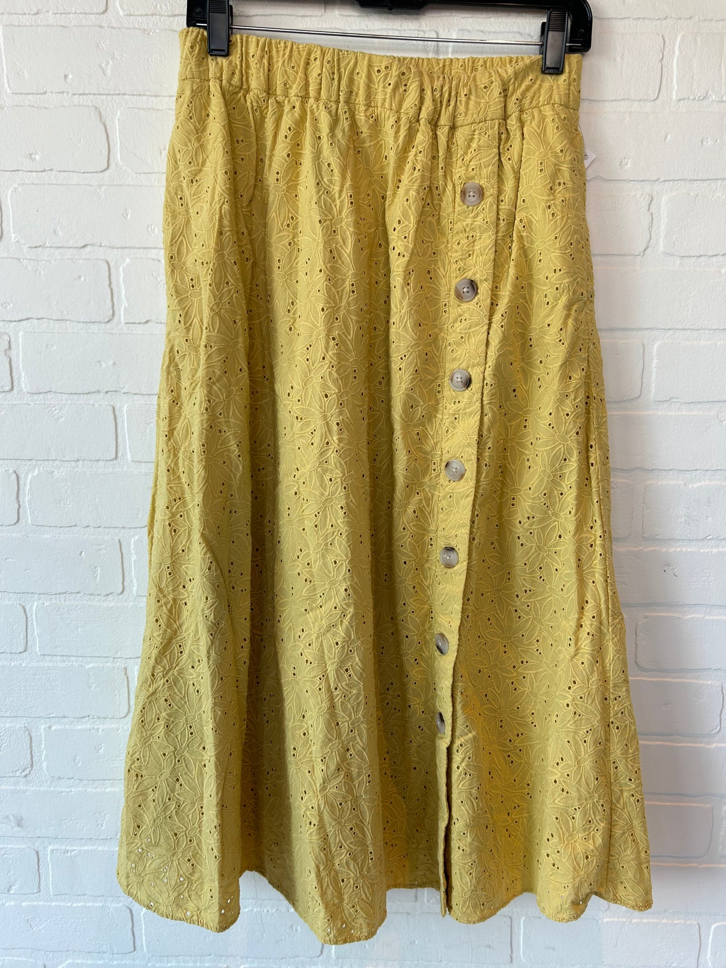 Yellow Skirt Midi Madewell, Size 4