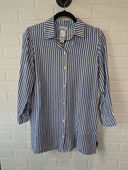 Blue & White Tunic Long Sleeve Tommy Bahama, Size Xs