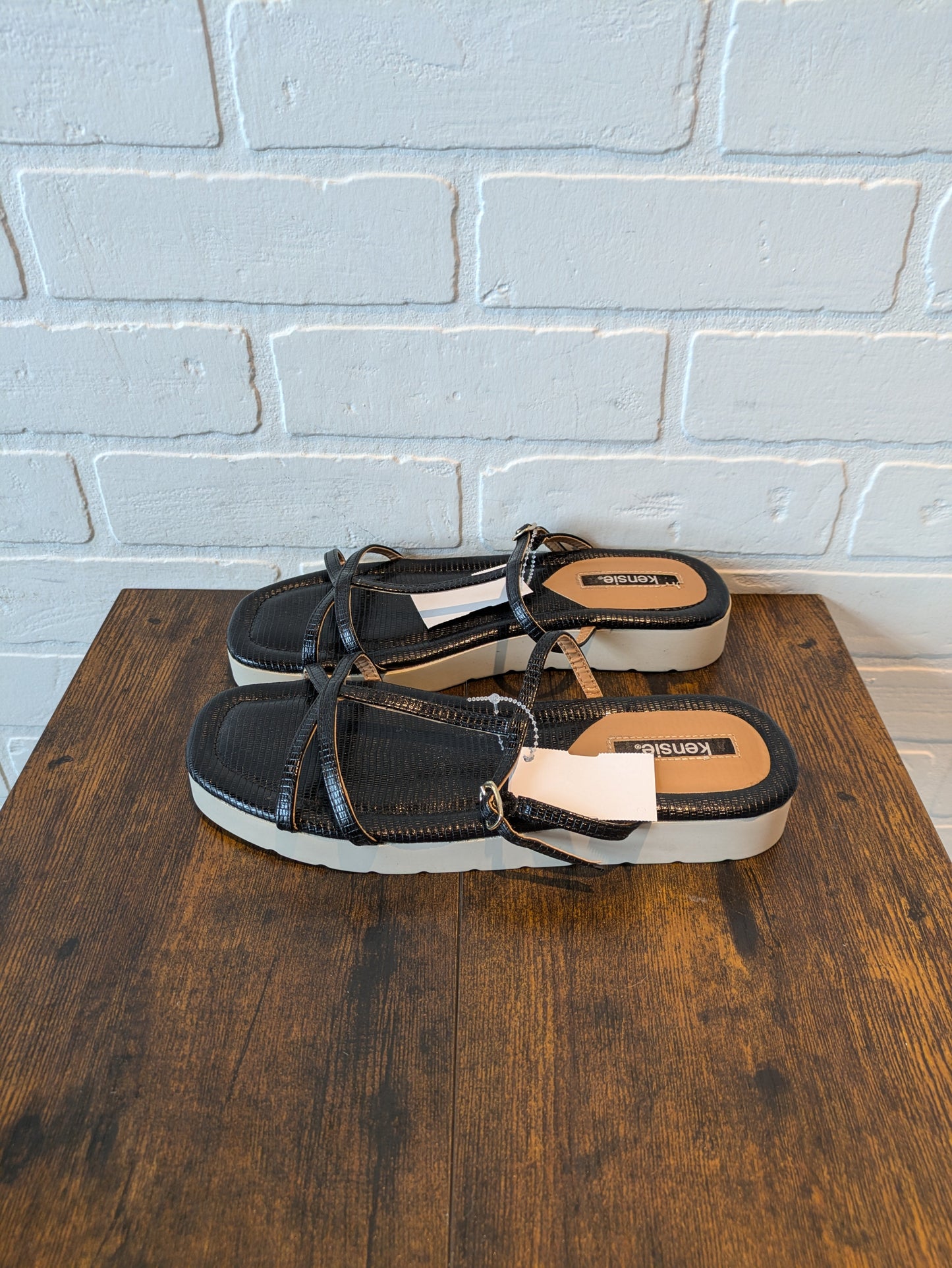Black Sandals Flats Kensie, Size 8.5