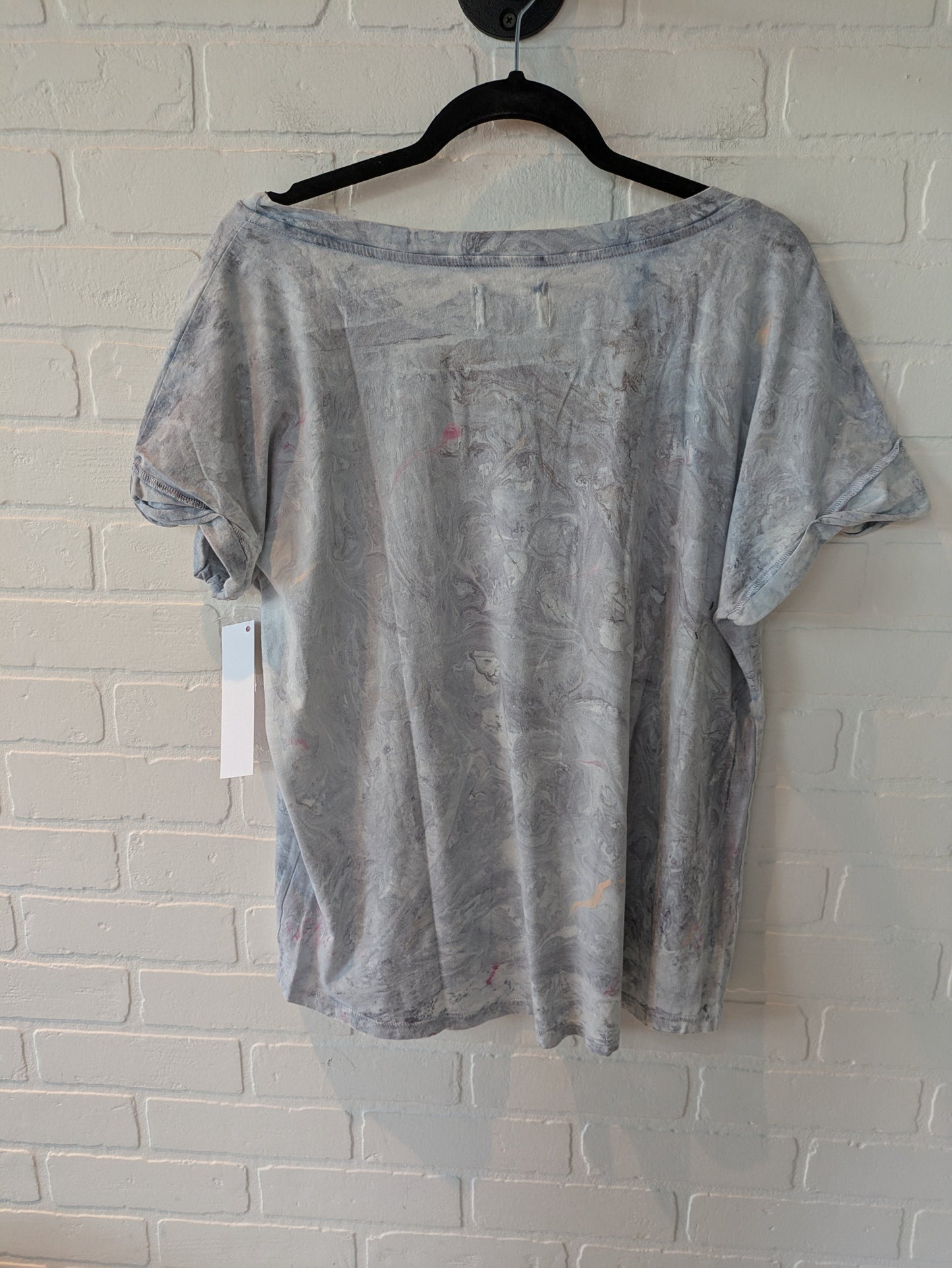 Grey Top Short Sleeve Basic Sol Angeles, Size Xl