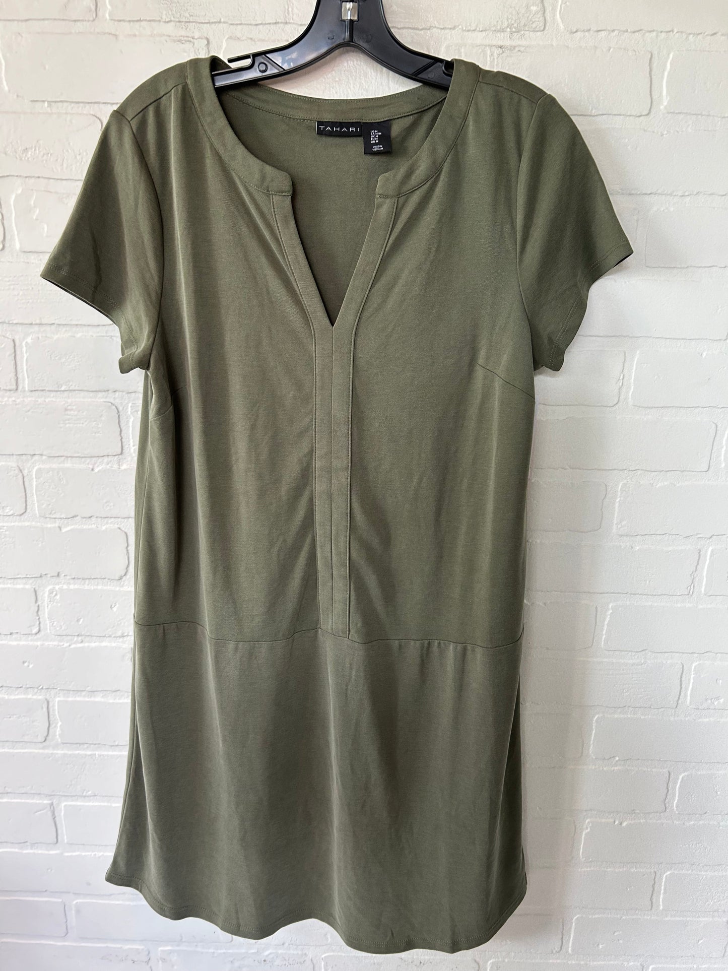 Green Dress Casual Short Tahari By Arthur Levine, Size M