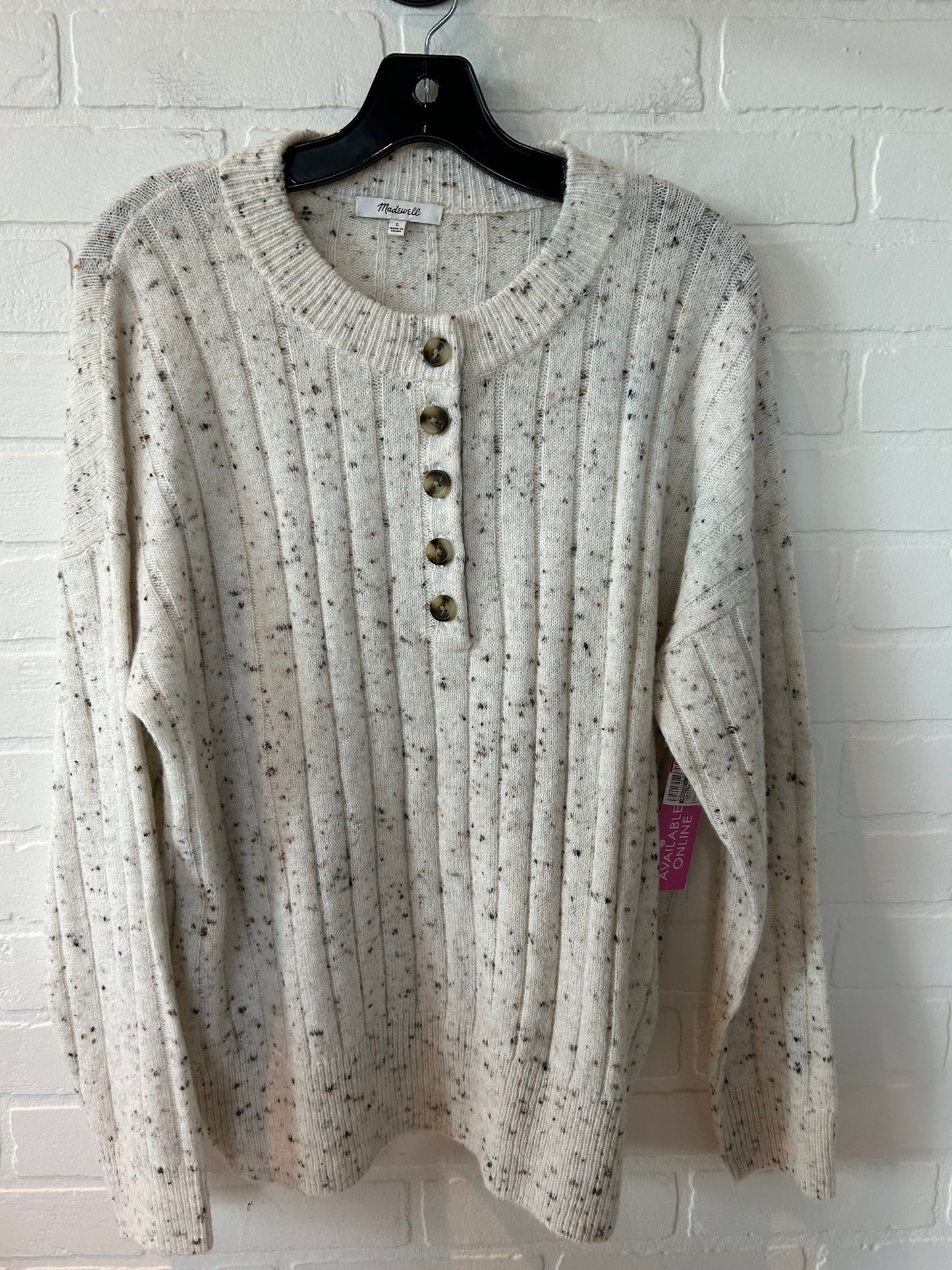 Cream Sweater Madewell, Size L