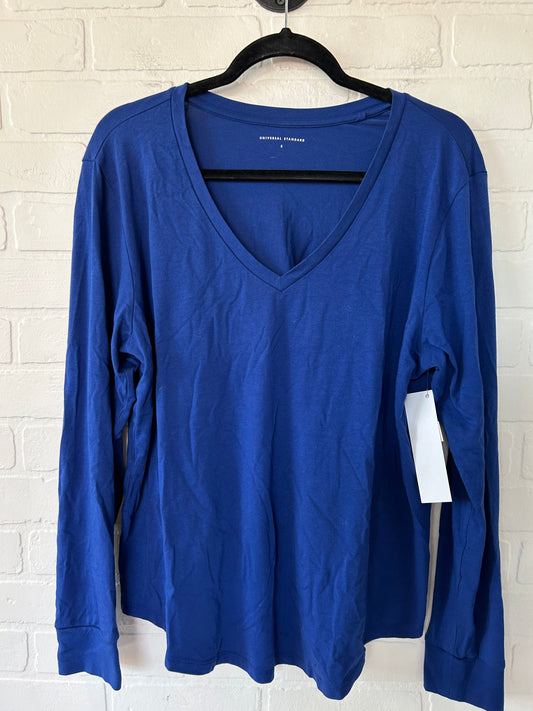 Blue Top Long Sleeve Basic Universal Standard, Size S