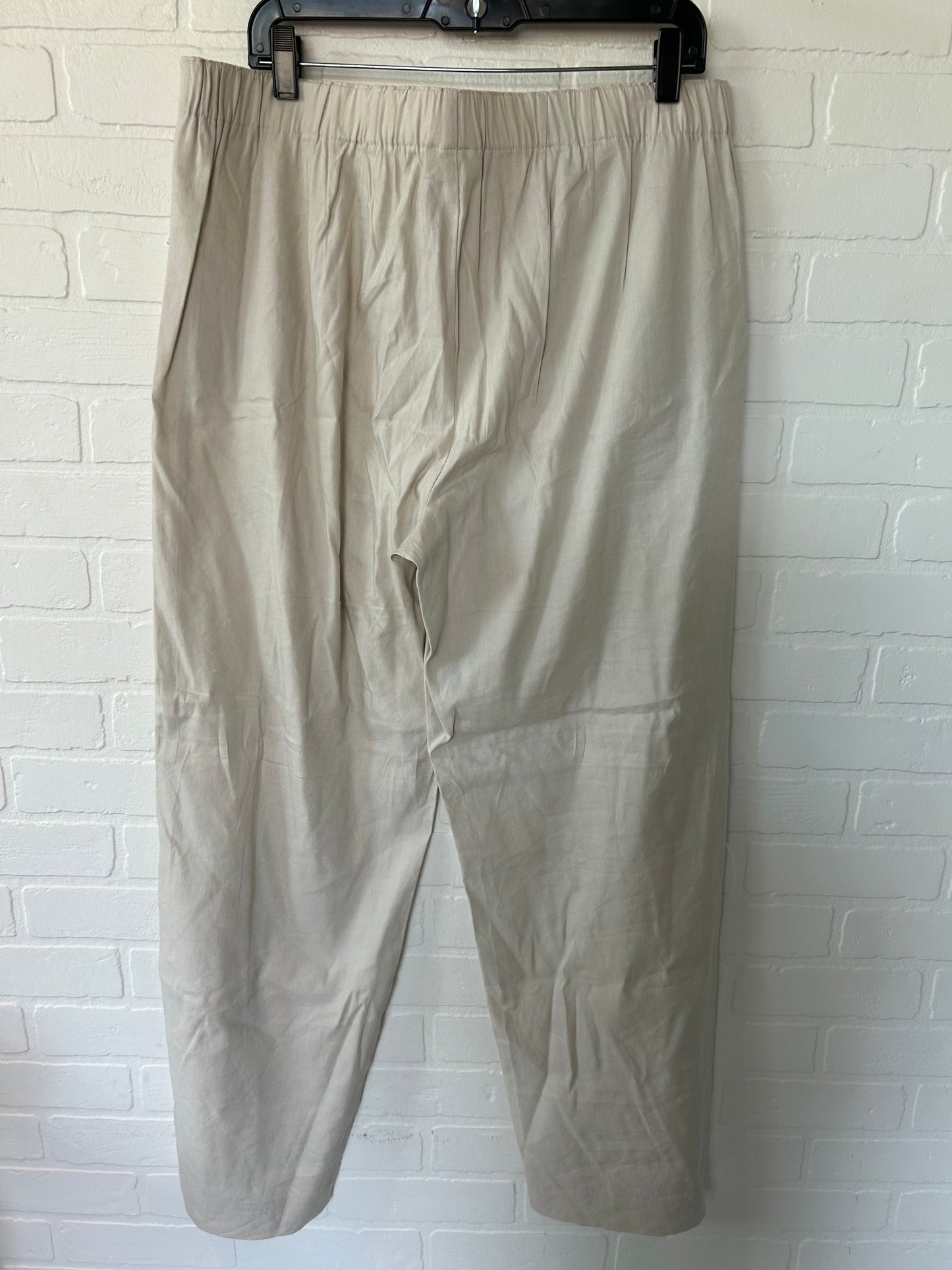 Tan Pants Linen J. Jill, Size 16