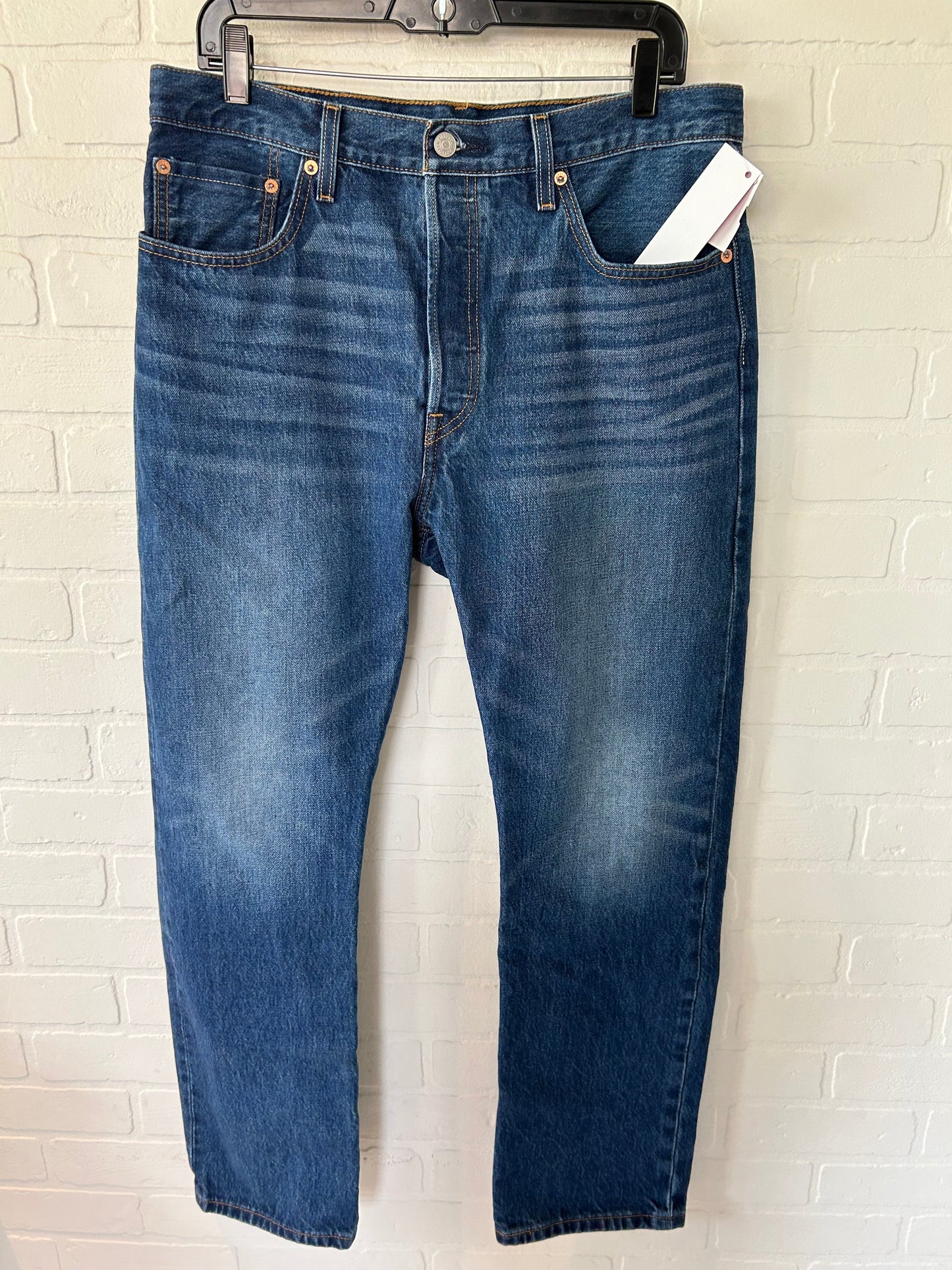 Blue Denim Jeans Straight Levis, Size 14