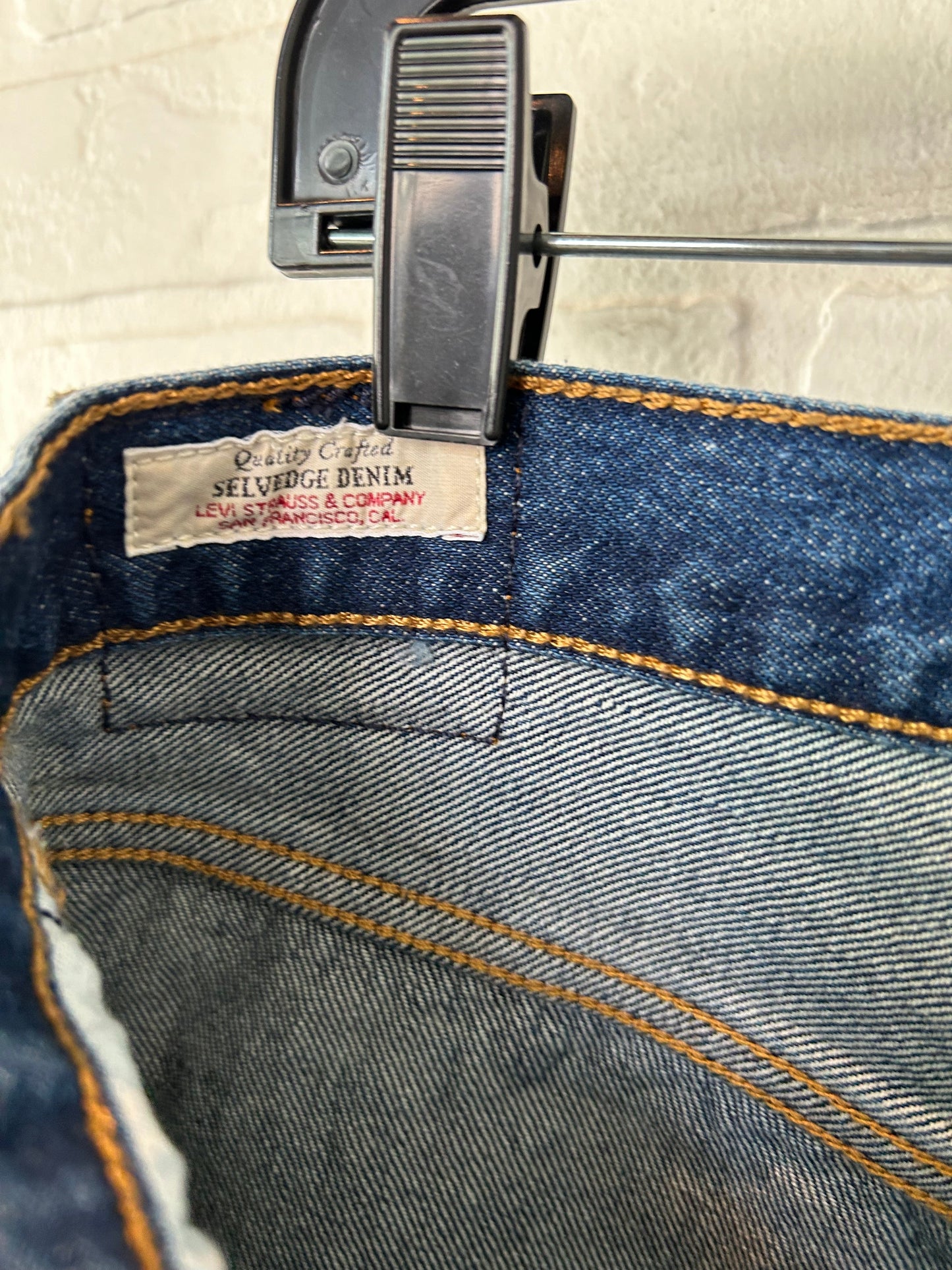 Blue Denim Jeans Straight Levis, Size 14