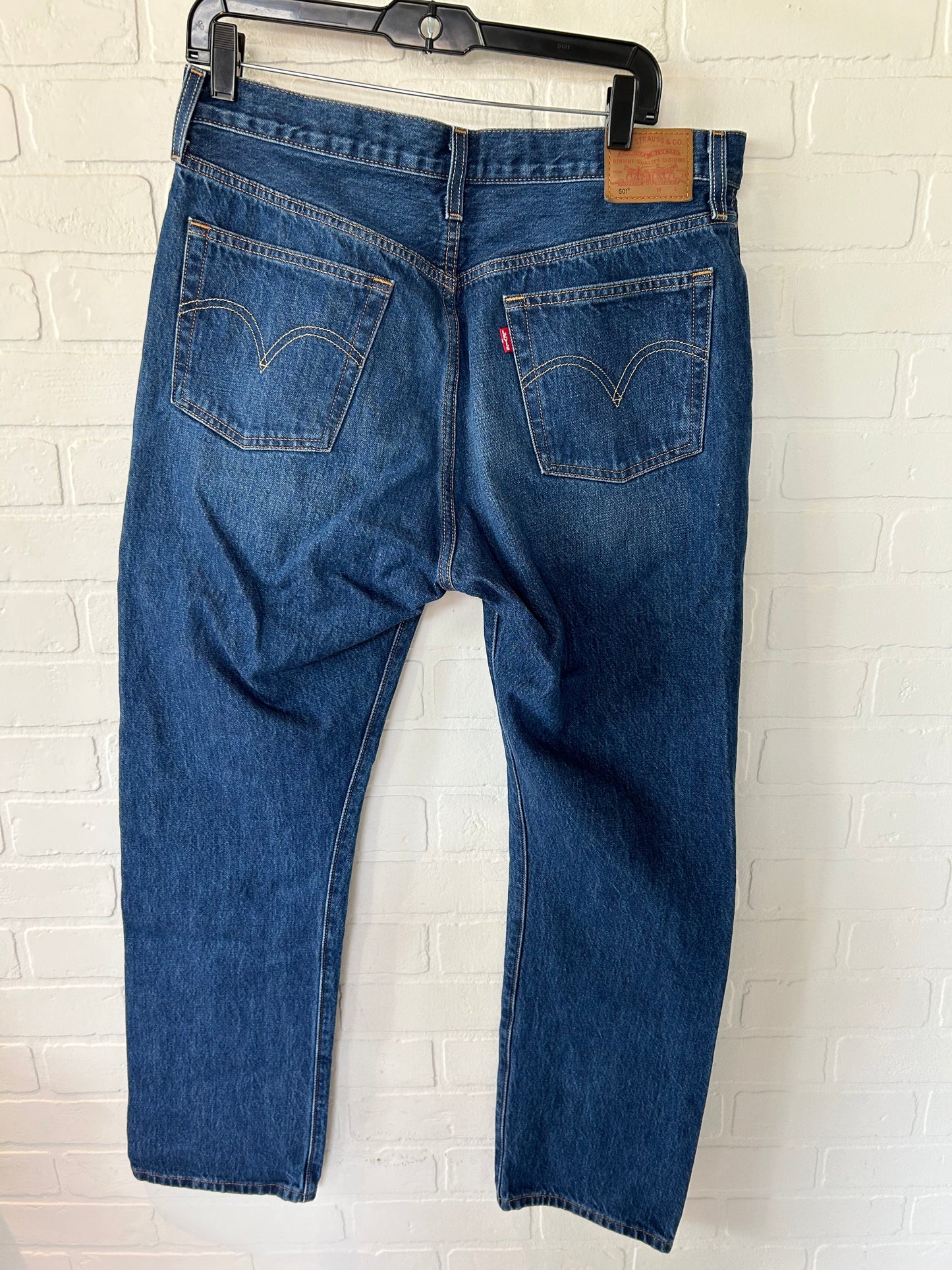 Blue Denim Jeans Straight Levis, Size 14