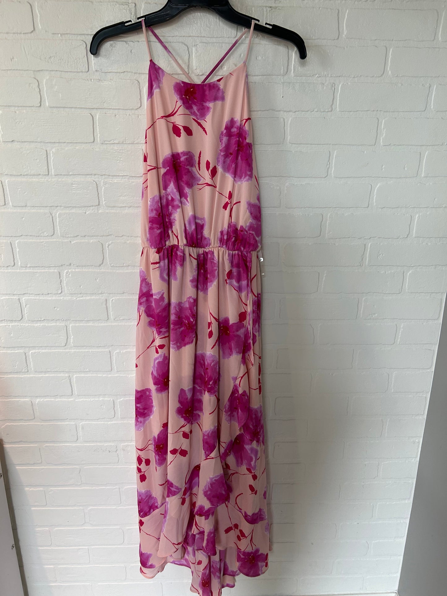 Pink & Purple Dress Casual Maxi Lush, Size L