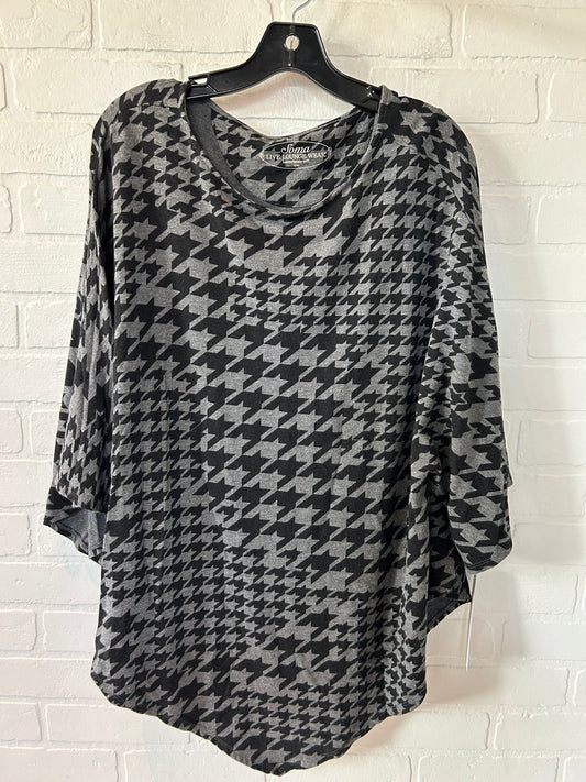 Black & Grey Poncho Soma, Size S