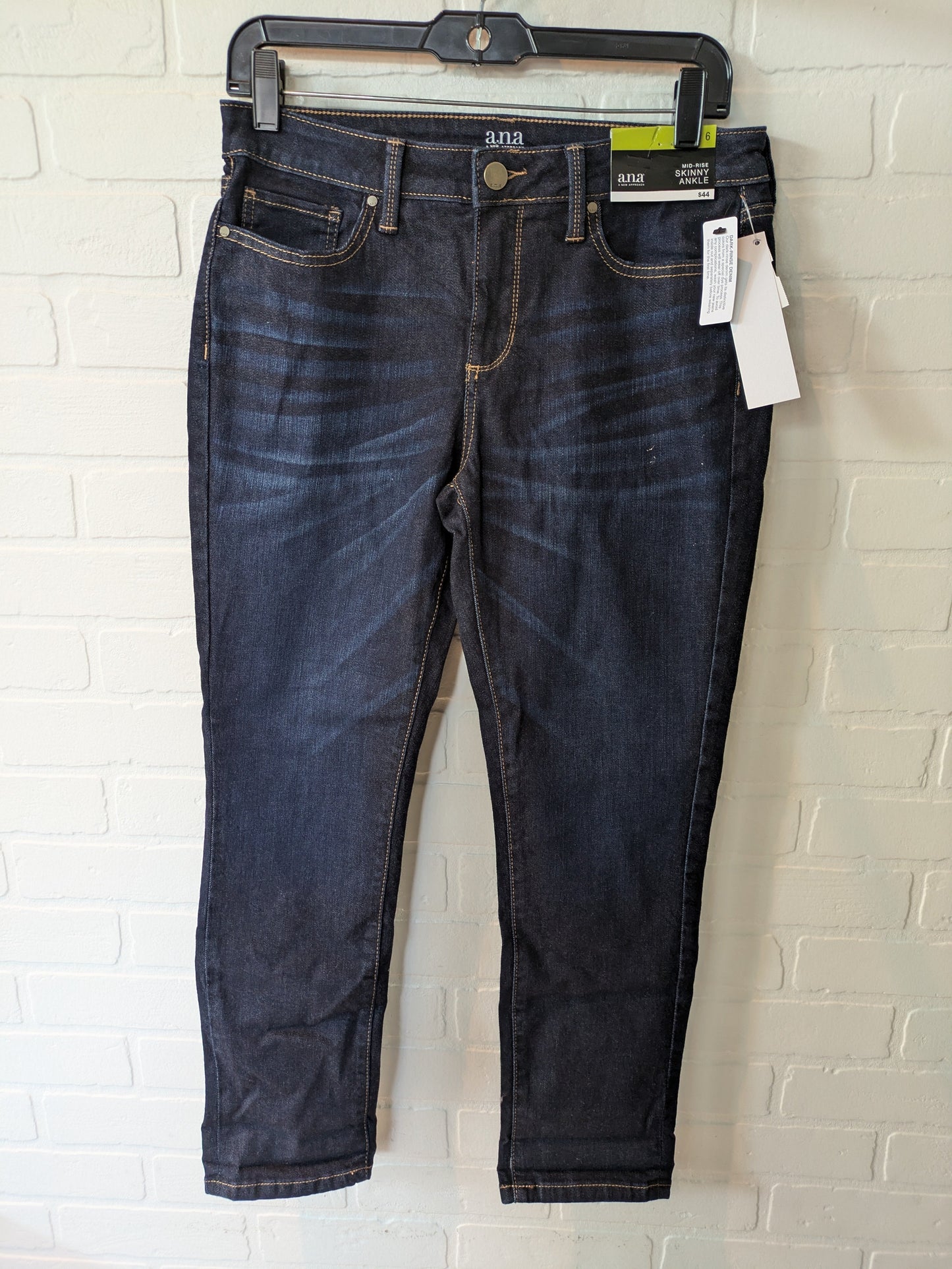 Blue Denim Jeans Skinny Ana, Size 6