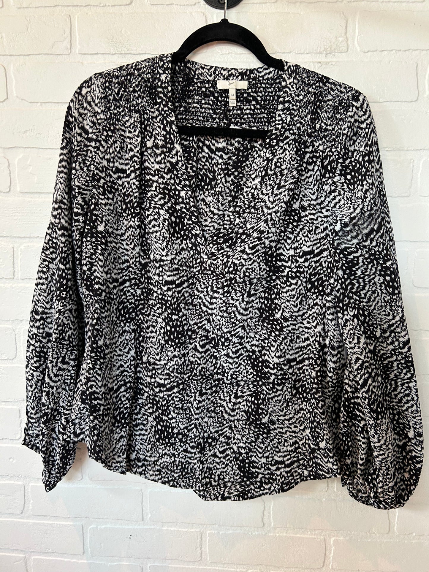 Black & White Top Long Sleeve Joie, Size M