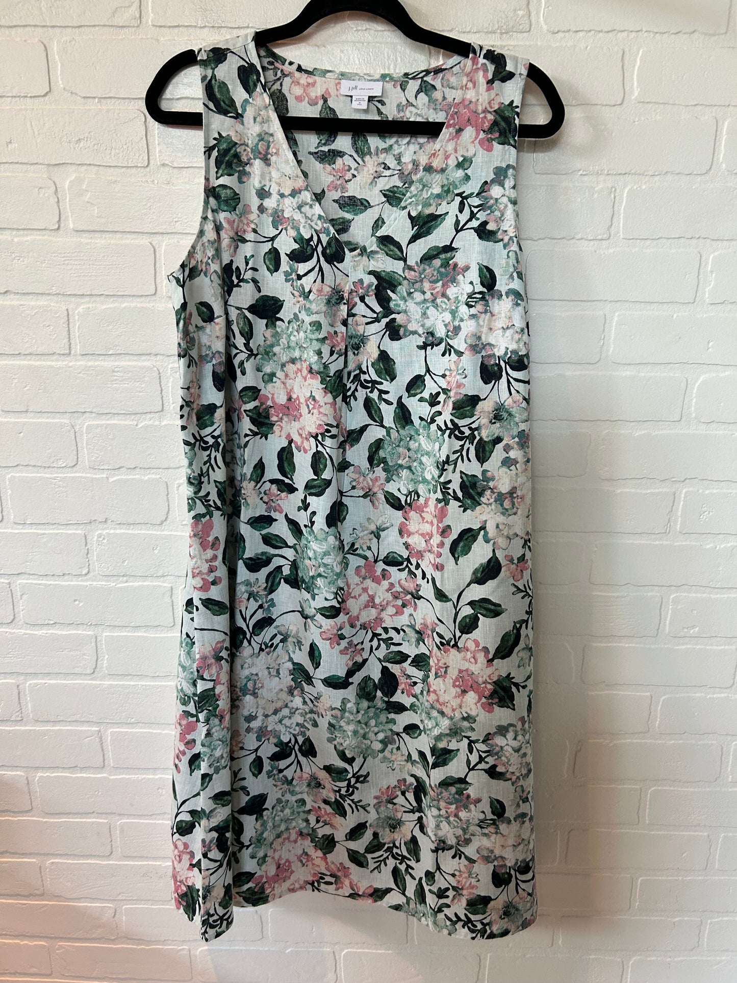 Green & Pink Dress Casual Short J. Jill, Size M