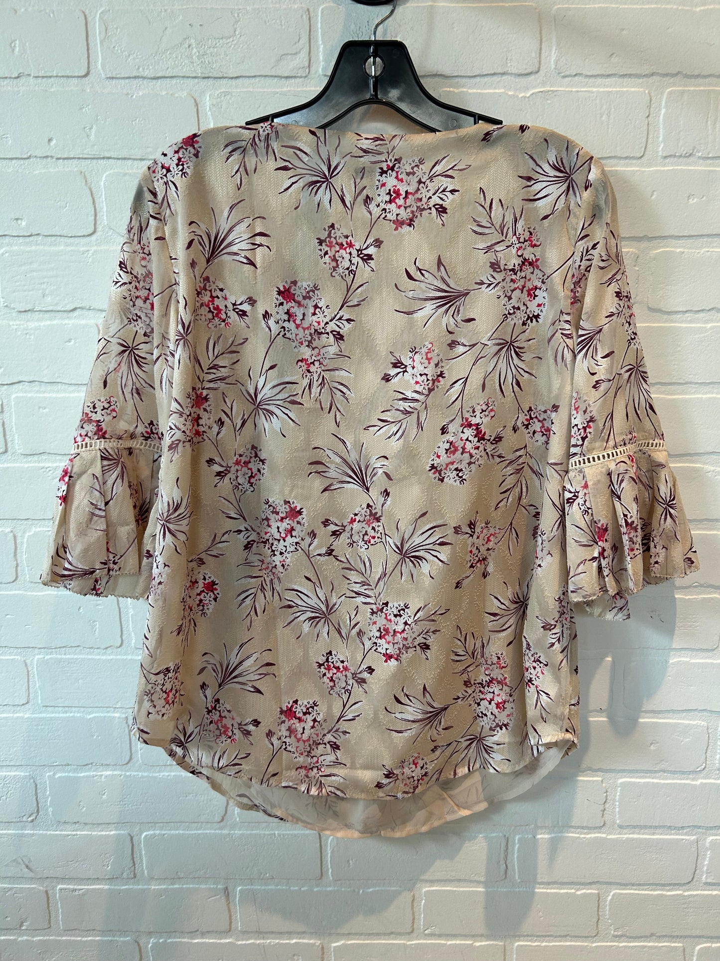 Tan Top Short Sleeve Ann Taylor, Size S